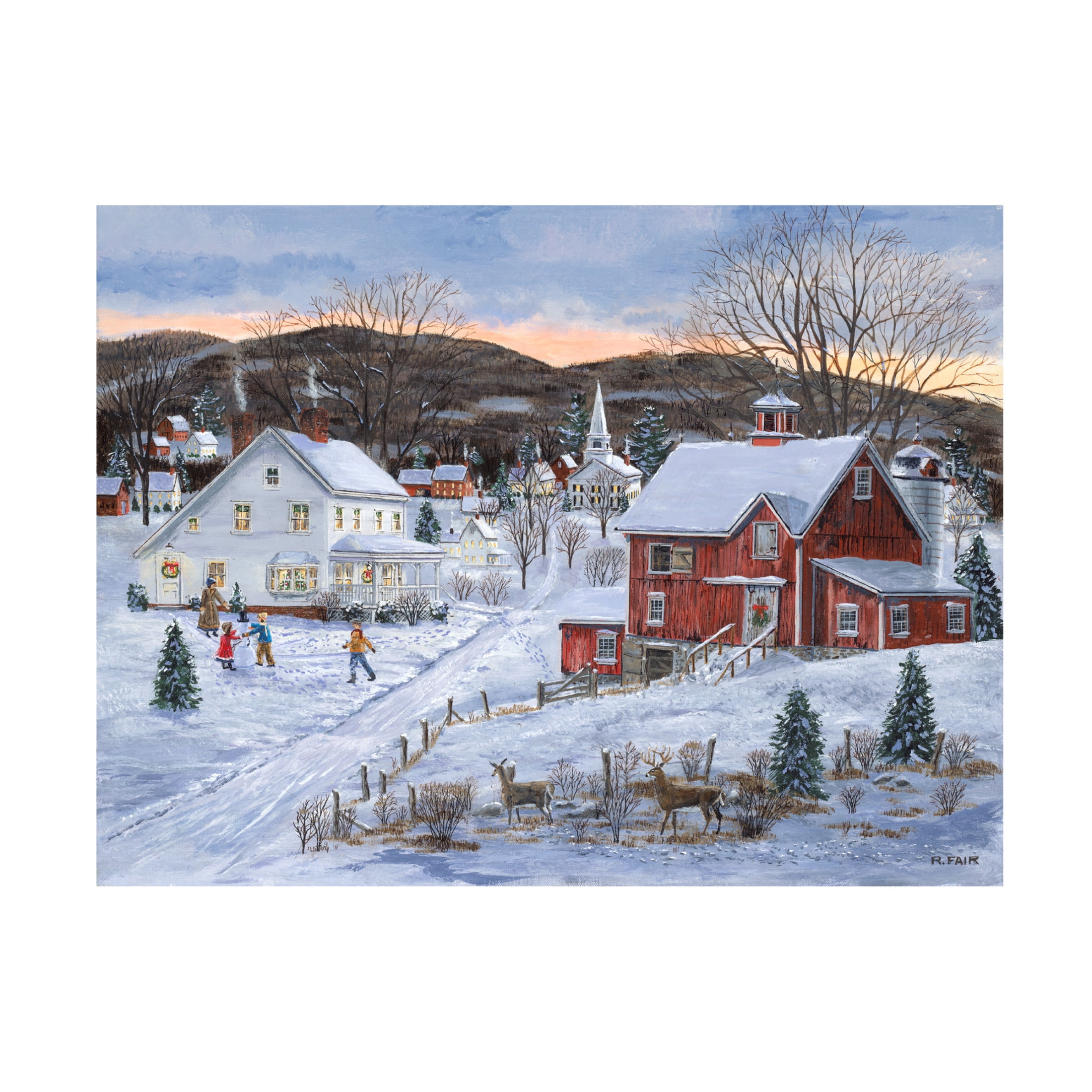 Canvas Wall Art - Bob Fair 'Christmas Presence' Wall Art for Living Room, Bedroom, or Office Décor by Trademark Fine Art - 24 x 18 Inches