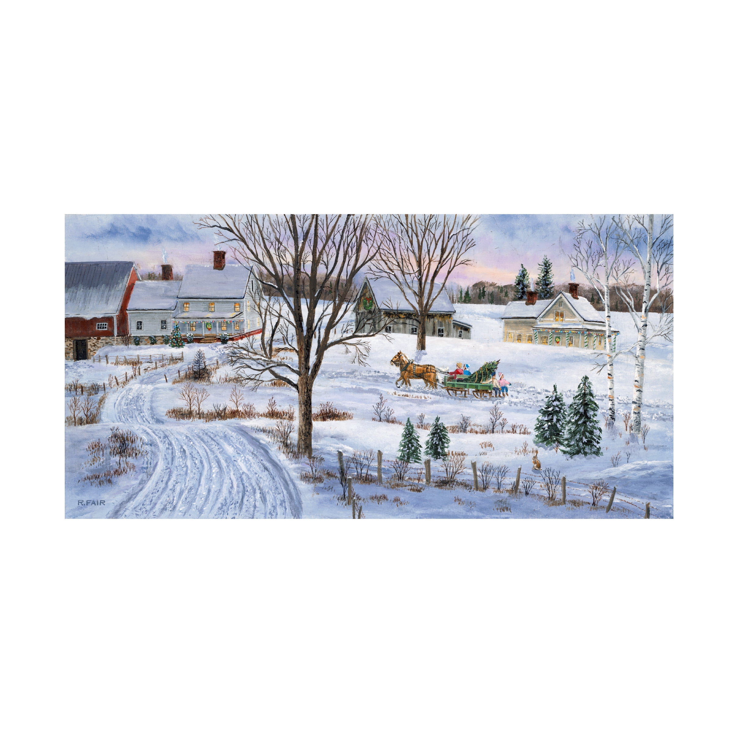 Canvas Wall Art - Bob Fair 'Christmas Tradition' Wall Art for Living Room, Bedroom, or Office DÃ©cor by Trademark Fine Art - 19 x 10 Inches