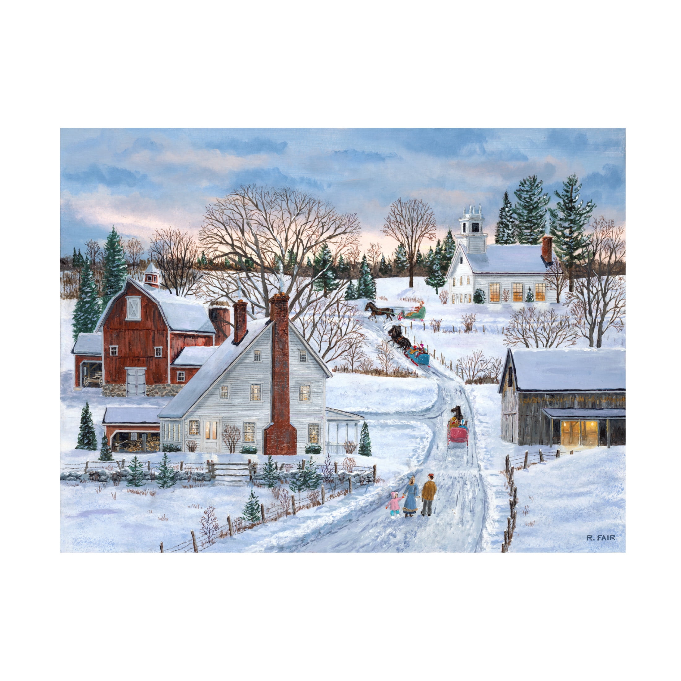 Canvas Wall Art - Bob Fair 'Church Supper Tonight' Wall Art for Living Room, Bedroom, or Office Décor by Trademark Fine Art - 19 x 14 Inches