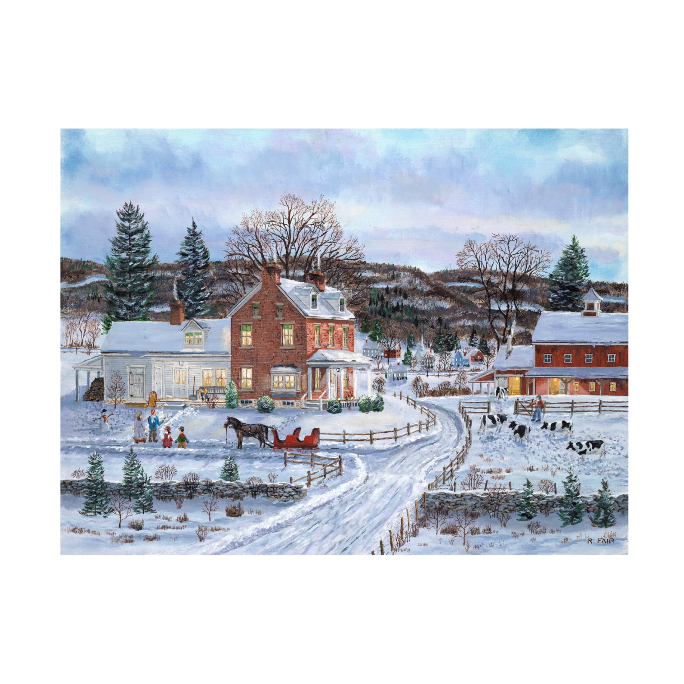 Canvas Wall Art - Bob Fair 'Guests for Dinner' Wall Art for Living Room, Bedroom, or Office Décor by Trademark Fine Art - 32 x 24 Inches