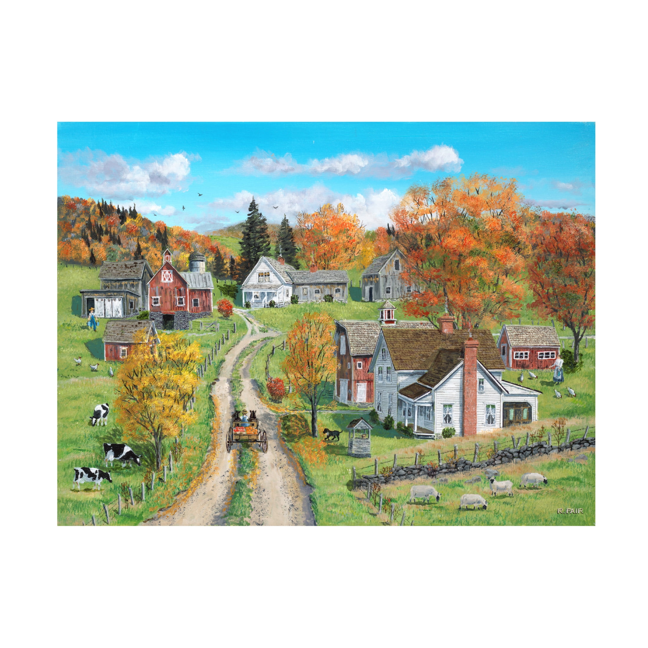 Canvas Wall Art - Bob Fair 'Harvest Time' Wall Art for Living Room, Bedroom, or Office Décor by Trademark Fine Art - 32 x 24 Inches