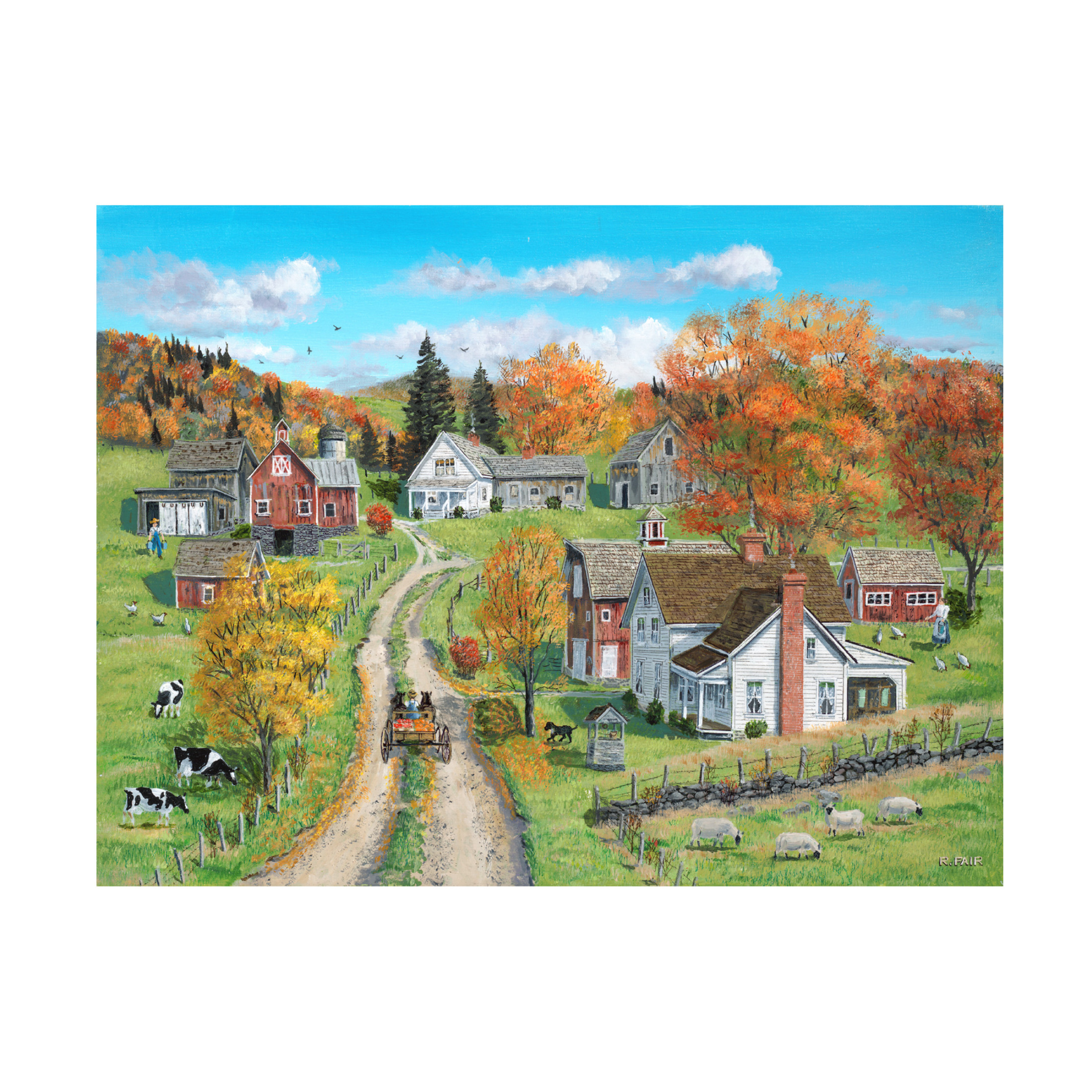 Canvas Wall Art - Bob Fair 'Harvest Time' Wall Art for Living Room, Bedroom, or Office Décor by Trademark Fine Art - 47 x 35 Inches
