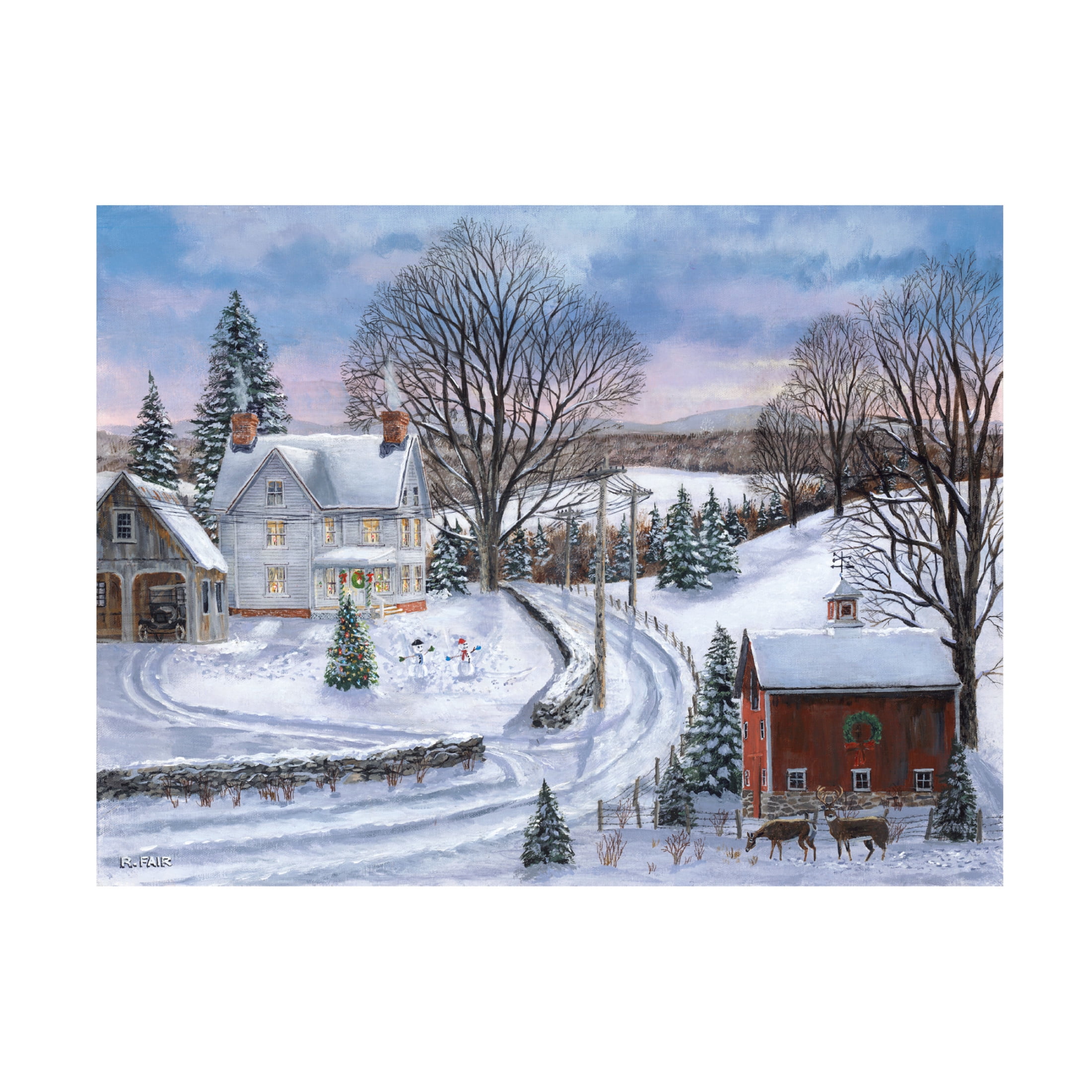 Canvas Wall Art - Bob Fair 'Holiday Guests' Wall Art for Living Room, Bedroom, or Office Décor by Trademark Fine Art - 47 x 35 Inches