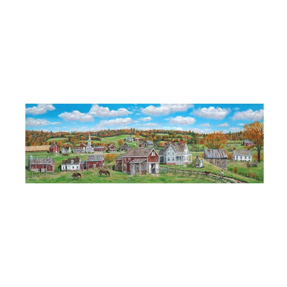 Canvas Wall Art - Bob Fair 'Making Soap' Wall Art for Living Room, Bedroom, or Office Dcor by Trademark Fine Art - 47 x 16 Inches