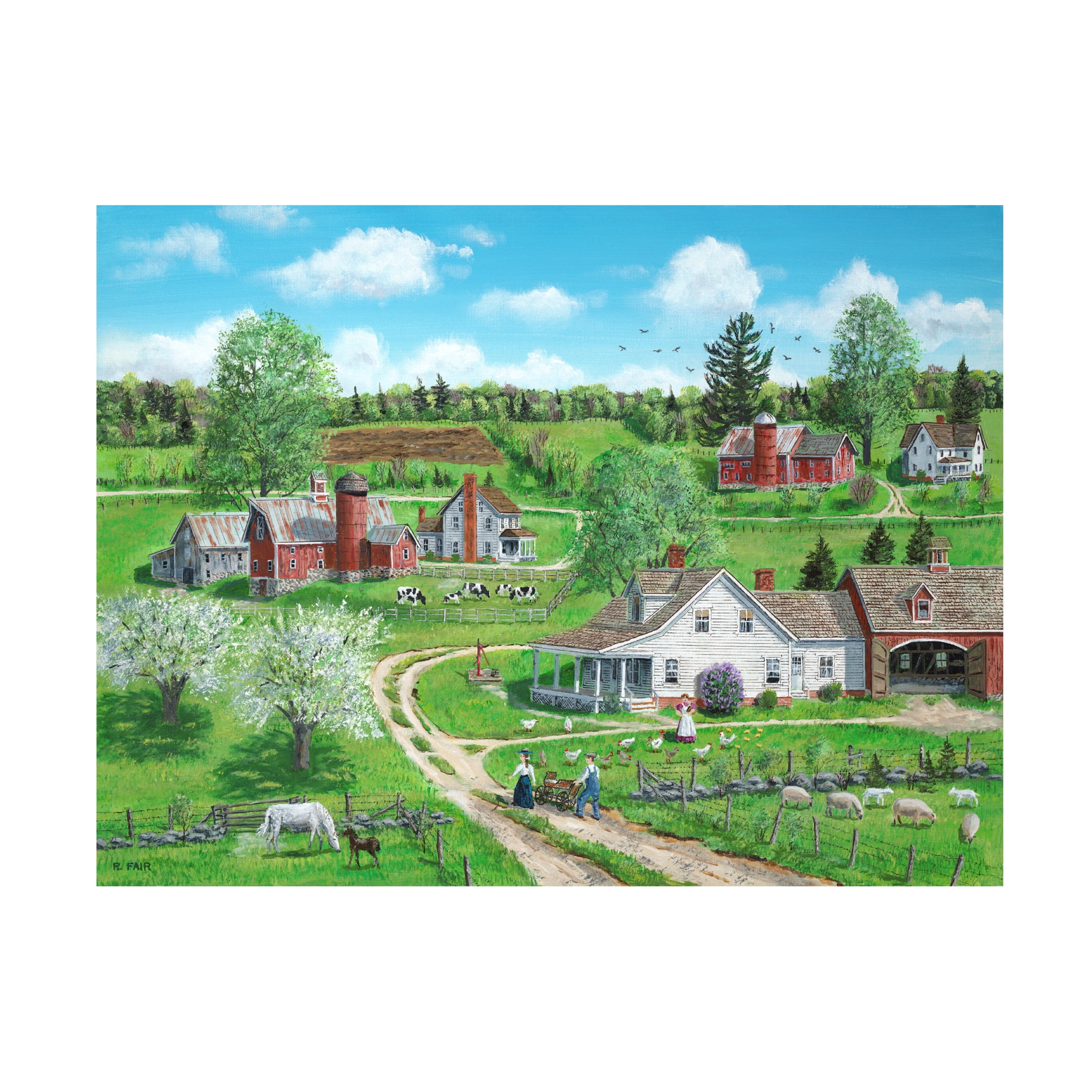 Canvas Wall Art - Bob Fair 'New Babies' Wall Art for Living Room, Bedroom, or Office Décor by Trademark Fine Art - 32 x 24 Inches