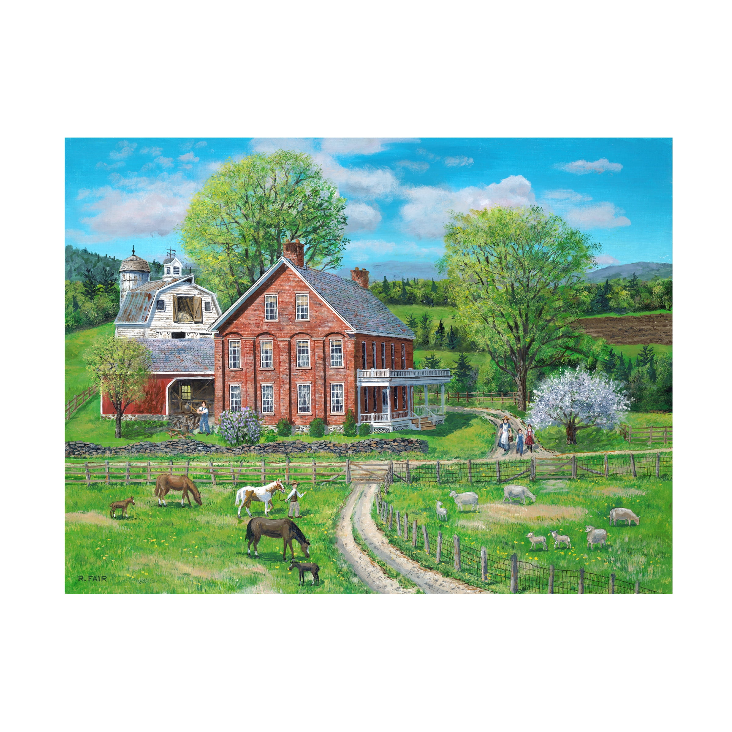 Canvas Wall Art - Bob Fair 'Spring Joys' Wall Art for Living Room, Bedroom, or Office DÃ©cor by Trademark Fine Art - 47 x 35 Inches