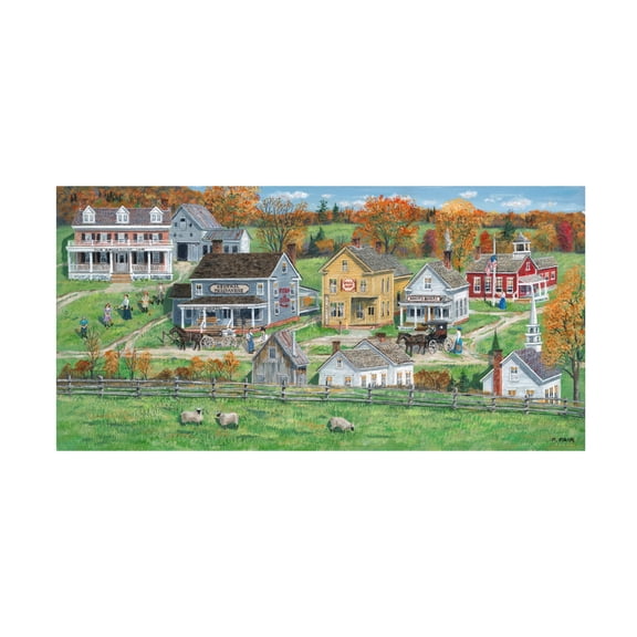 Canvas Wall Art - Bob Fair 'Start of the Day' Wall Art for Living Room, Bedroom, or Office Décor by Trademark Fine Art - 32 x 16 Inches