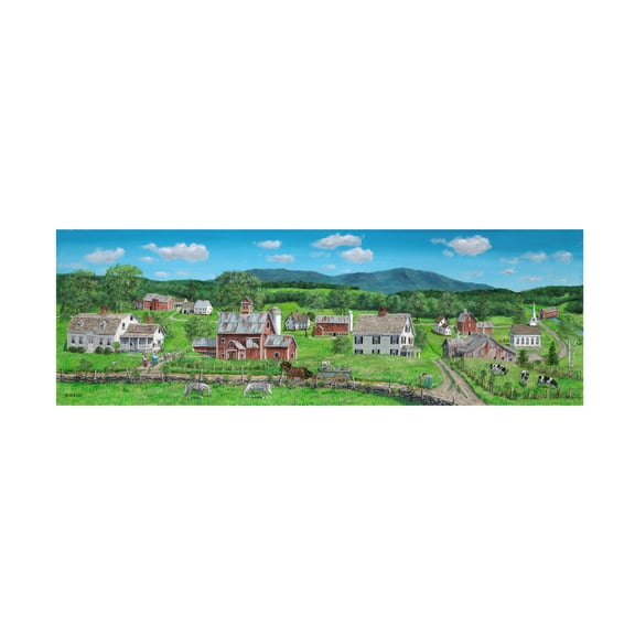 Canvas Wall Art - Bob Fair 'Summer Roads' Wall Art for Living Room, Bedroom, or Office Décor by Trademark Fine Art - 19 x 6 Inches