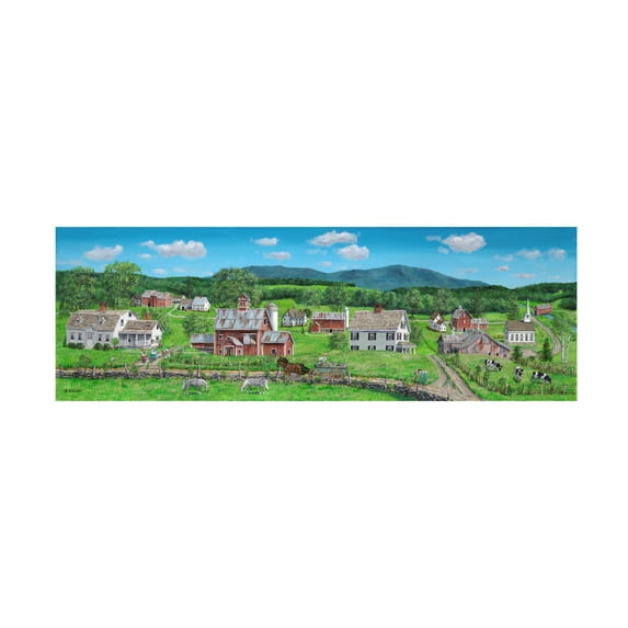 Canvas Wall Art - Bob Fair 'Summer Roads' Wall Art for Living Room, Bedroom, or Office Décor by Trademark Fine Art - 24 x 8 Inches