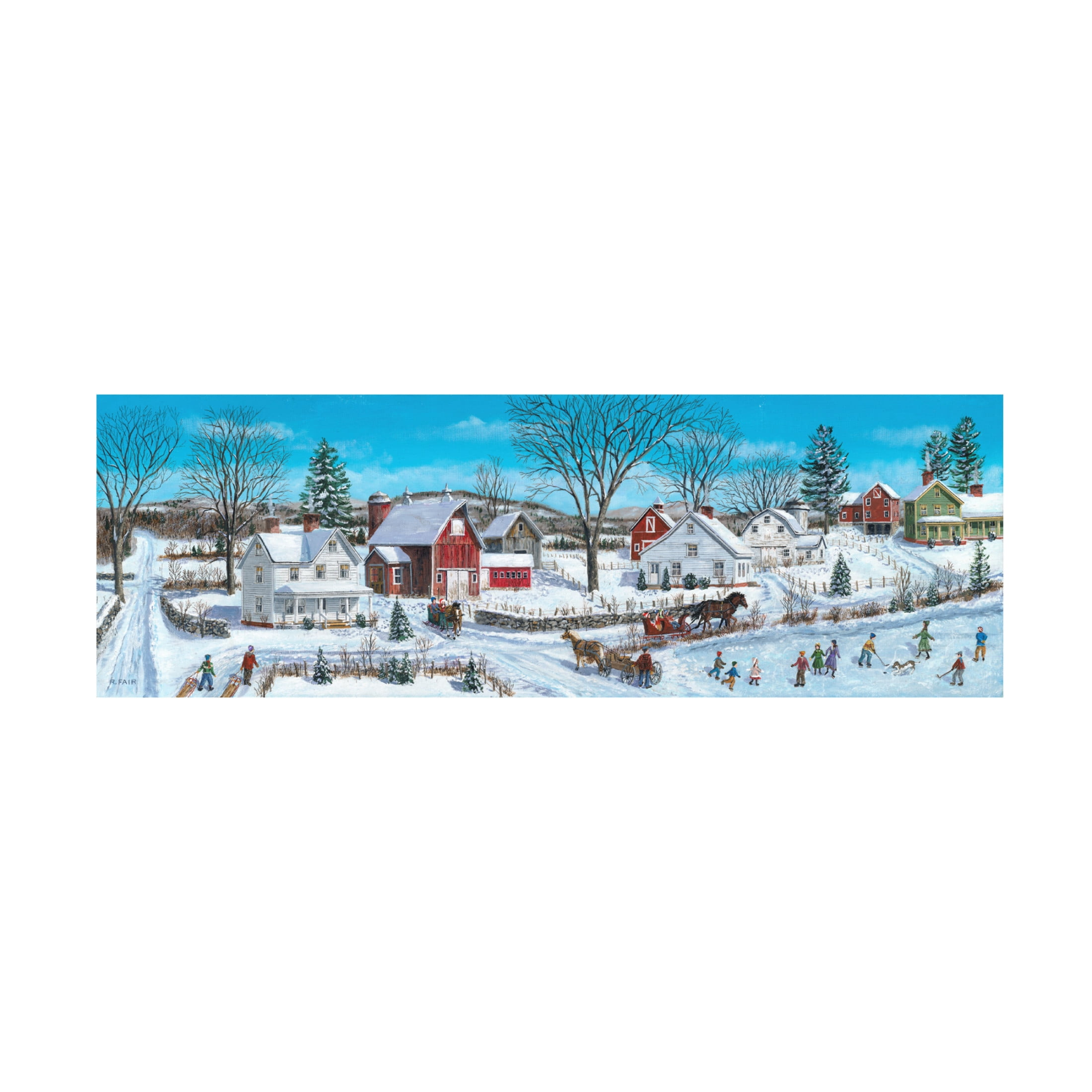 Canvas Wall Art - Bob Fair 'Sunday Afternoon' Wall Art for Living Room, Bedroom, or Office Décor by Trademark Fine Art - 19 x 6 Inches