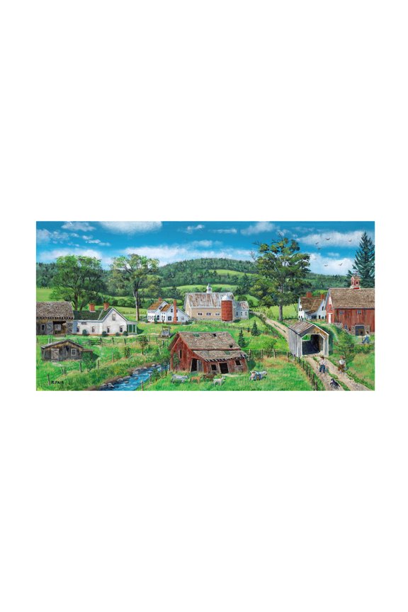 Canvas Wall Art - Bob Fair 'The Old Goat Barn' Wall Art for Living Room, Bedroom, or Office Décor by Trademark Fine Art - 19 x 10 Inches