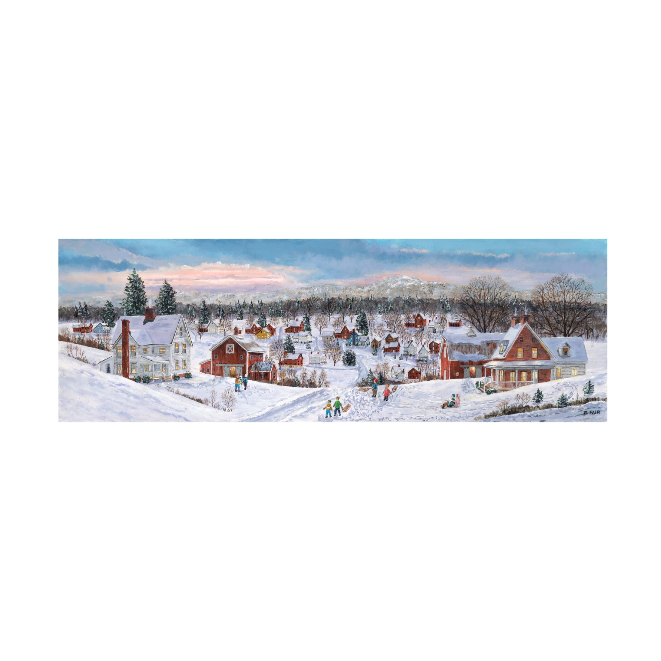 Canvas Wall Art - Bob Fair 'Valley View Farms' Wall Art for Living Room, Bedroom, or Office Décor by Trademark Fine Art - 32 x 10 Inches