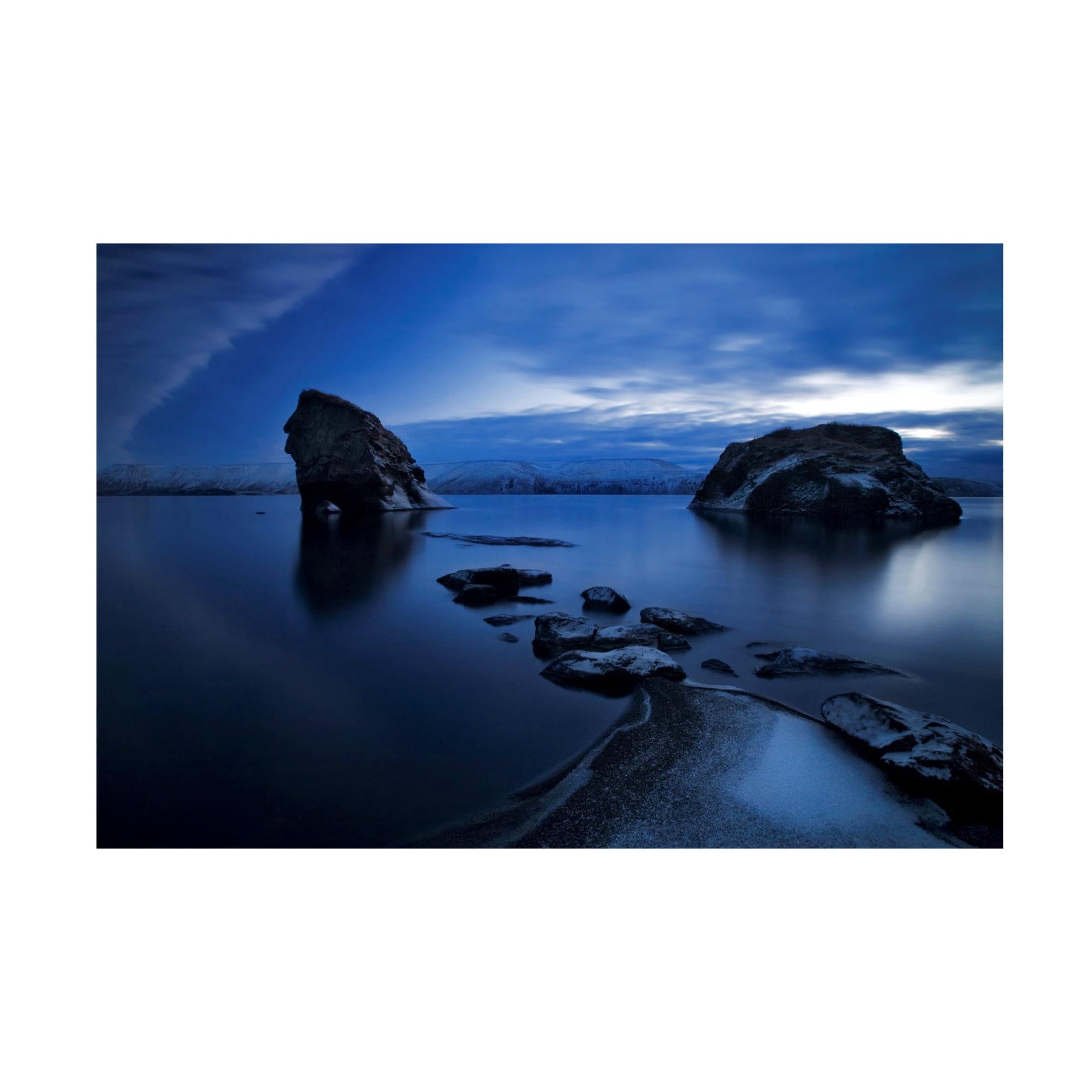 Canvas Wall Art - Bragi Ingibergsson - 'Blues' Wall Art for Living Room, Bedroom, or Office D?cor by Trademark Fine Art - 47 x 30 Inches