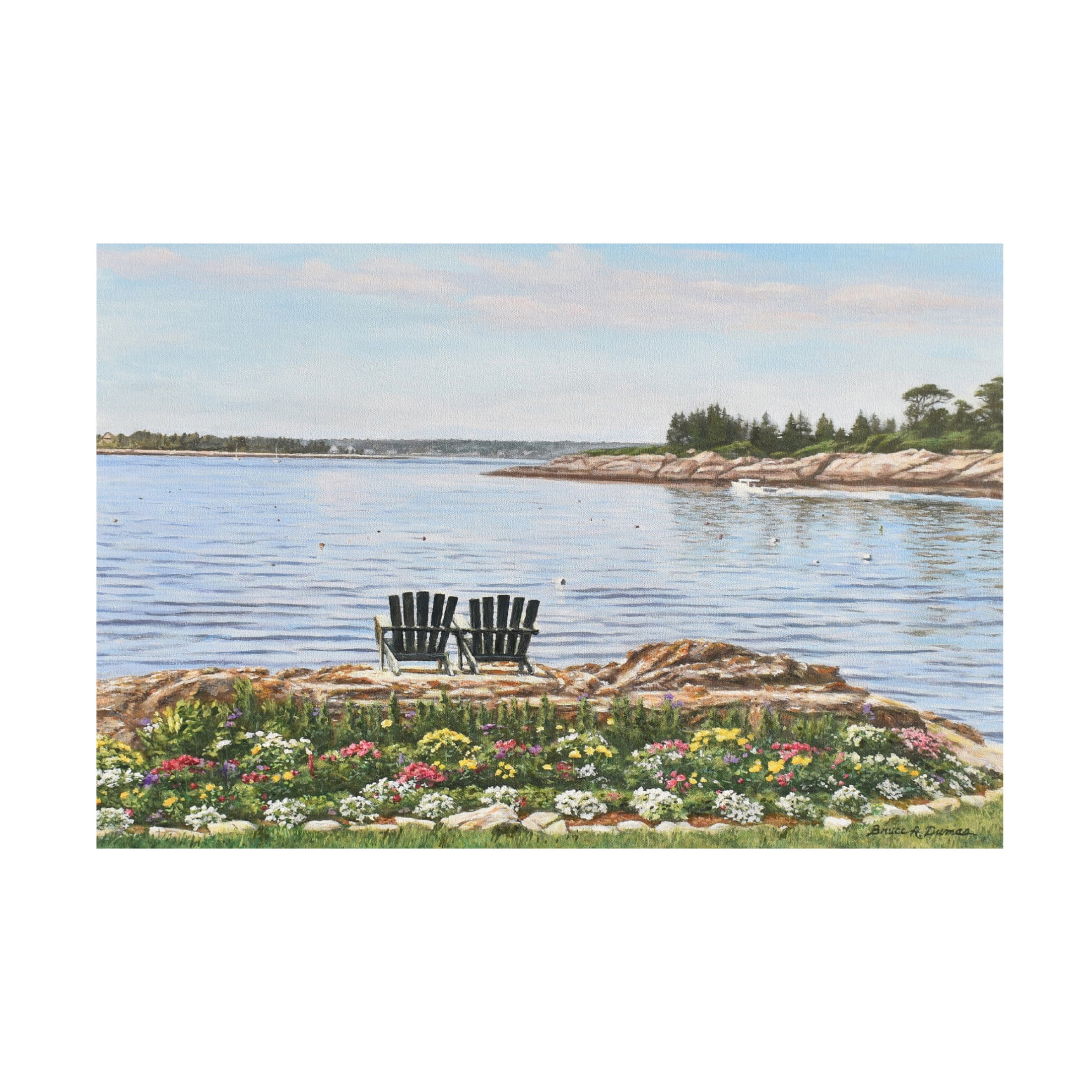 Canvas Wall Art - Bruce Dumas 'Ocean Point' Wall Art for Living Room, Bedroom, or Office Décor by Trademark Fine Art - 47 x 30 Inches
