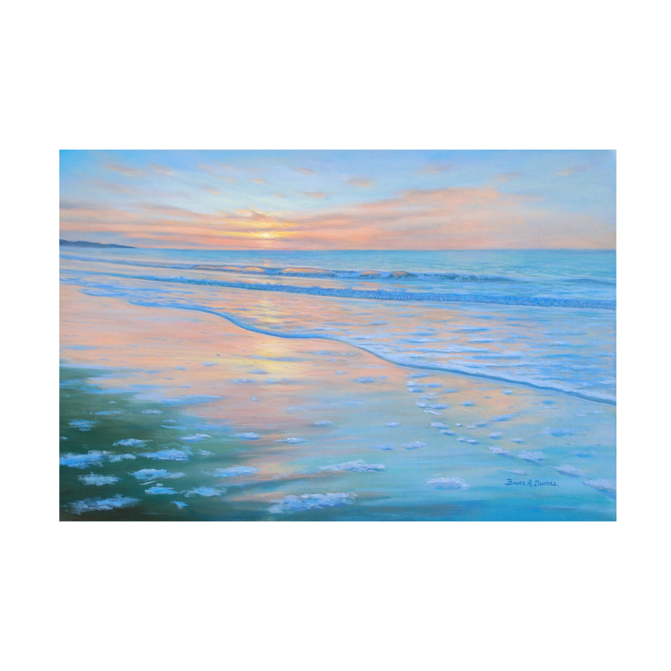 Canvas Wall Art - Bruce Dumas 'Whispering Waves II' Wall Art for Living Room, Bedroom, or Office Décor by Trademark Fine Art - 24 x 16 Inches