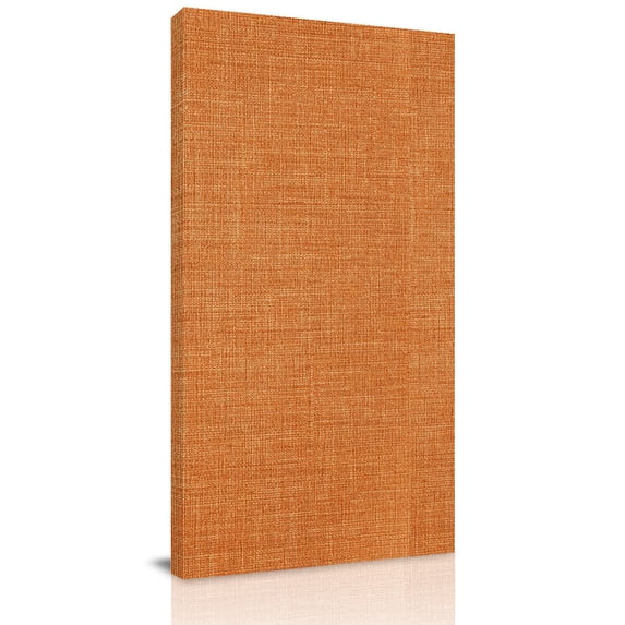 Canvas Wall Art, Burnt Orange Burlap Texture Framed Canvas Prints for Bedroom Dining Room, Farmhouse Vintage Orange Oversized Gallery Wrapped Wall Decor for Home Office, Gifts, 20"x40" Ship Next Day