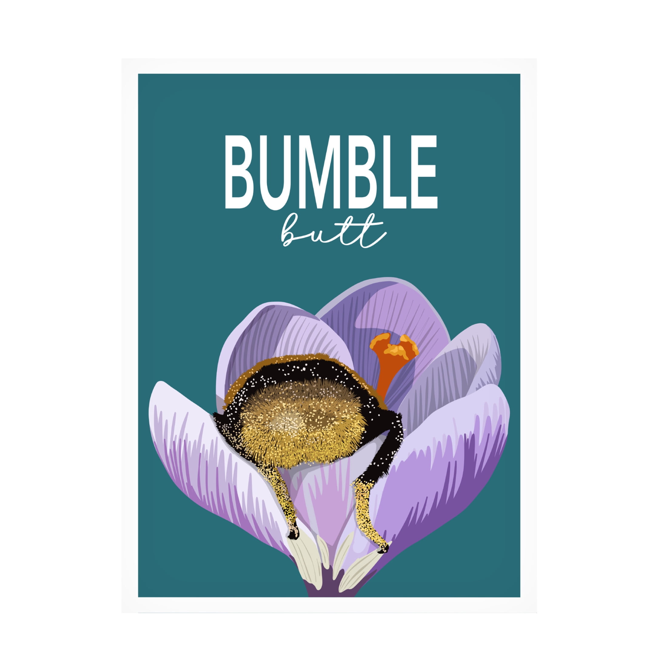 Canvas Wall Art - Bykammille  'Bumble Butt' Wall Art for Living Room, Bedroom, or Office Décor by Trademark Fine Art - 18 x 24 Inches
