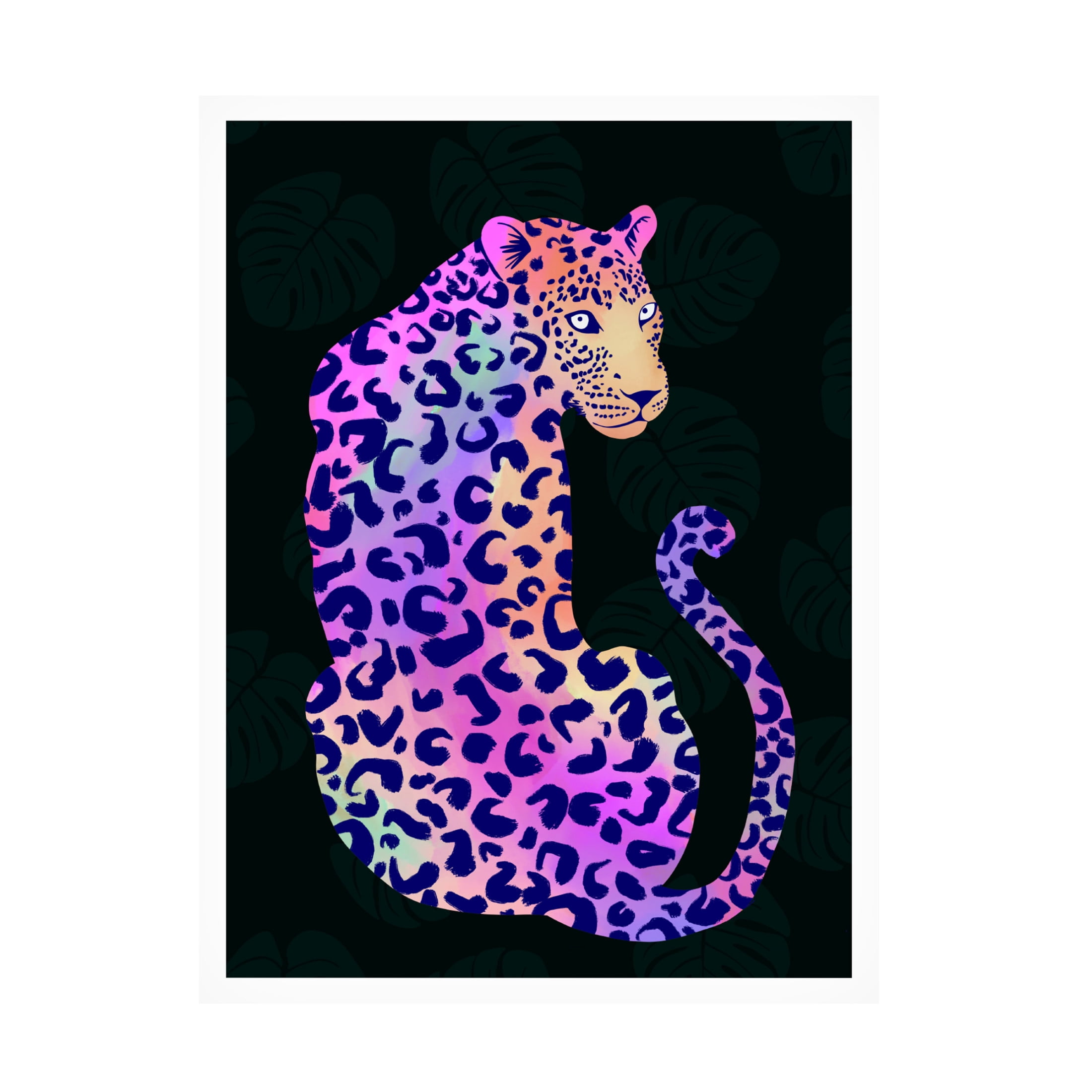 Canvas Wall Art - Bykammille 'Iridescent Leopard' Wall Art for Living Room, Bedroom, or Office Décor by Trademark Fine Art - 24 x 32 Inches