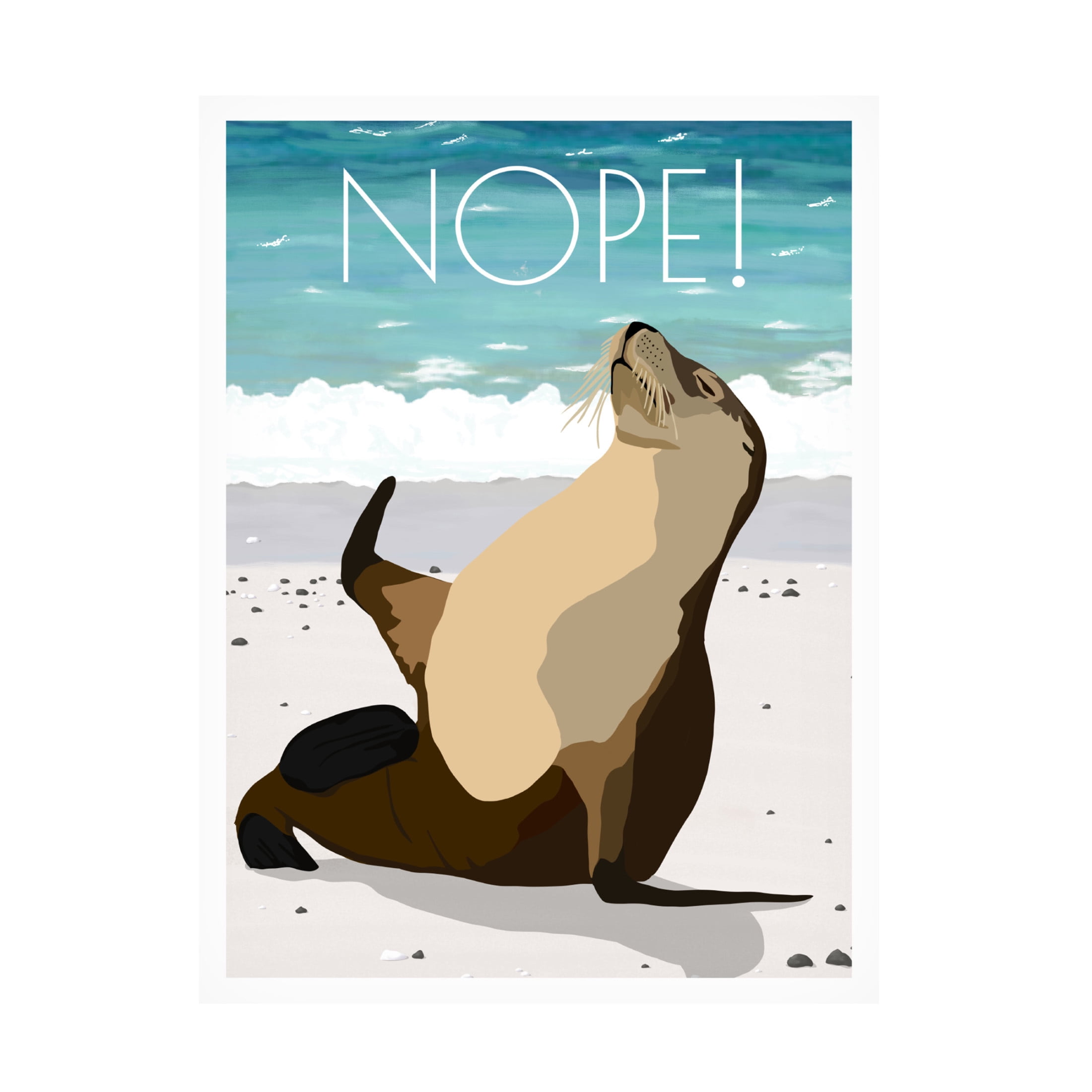 Canvas Wall Art - Bykammille 'Nope!' Wall Art for Living Room, Bedroom, or Office Décor by Trademark Fine Art - 14 x 19 Inches
