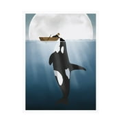 Canvas Wall Art - Bykammille  'Orca' Wall Art for Living Room, Bedroom, or Office Décor by Trademark Fine Art - 14 x 19 Inches