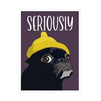 Canvas Wall Art - Bykammille 'Seriously' Wall Art for Living Room, Bedroom, or Office Décor by Trademark Fine Art - 14 x 19 Inches