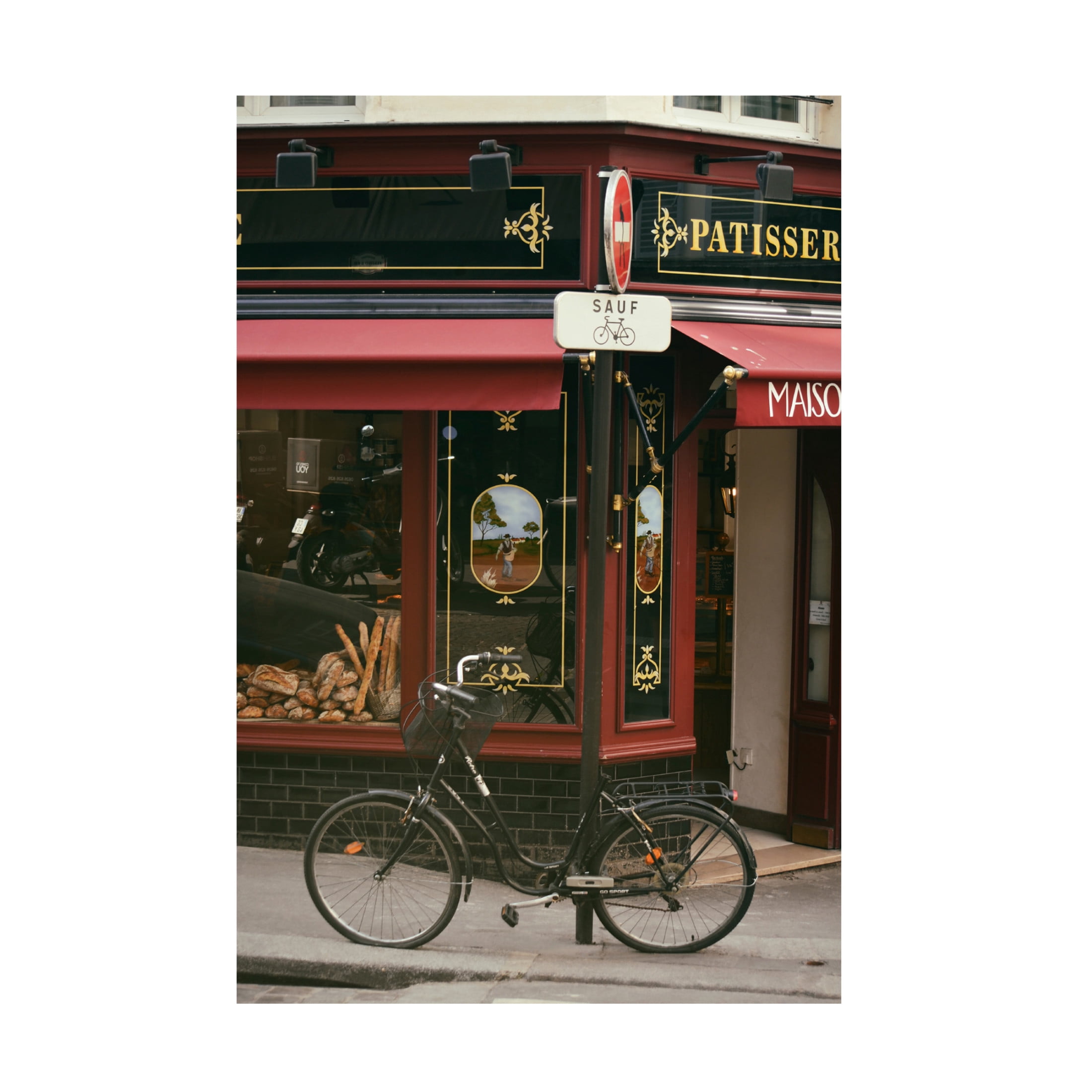 Canvas Wall Art - Carina Okula 'Baguettes and a Bike' Wall Art for Living Room, Bedroom, or Office Décor by Trademark Fine Art - 12 x 19 Inches