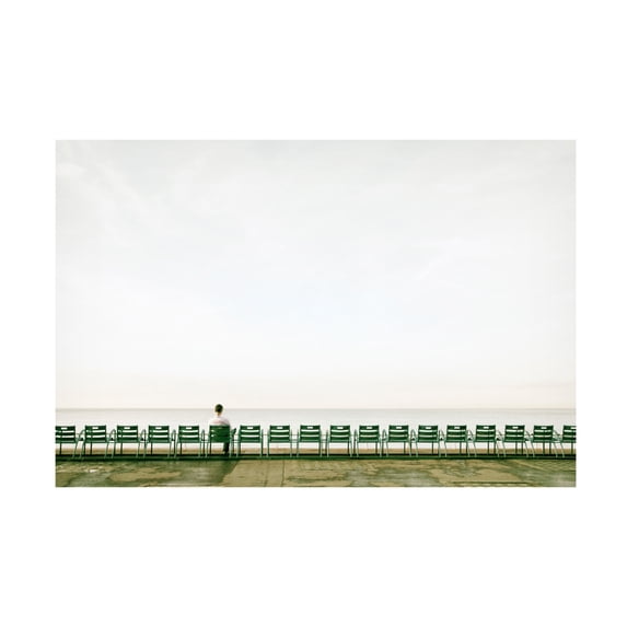 Canvas Wall Art - Carina Okula 'Beach Solitaire' Wall Art for Living Room, Bedroom, or Office Décor by Trademark Fine Art - 19 x 12 Inches