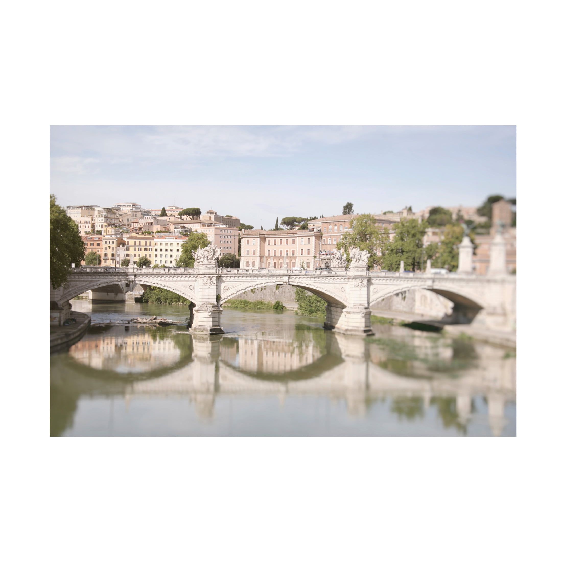 Canvas Wall Art - Carina Okula 'Moments in Rome by the Tiber' Wall Art for Living Room, Bedroom, or Office Décor by Trademark Fine Art - 32 x 22 Inches