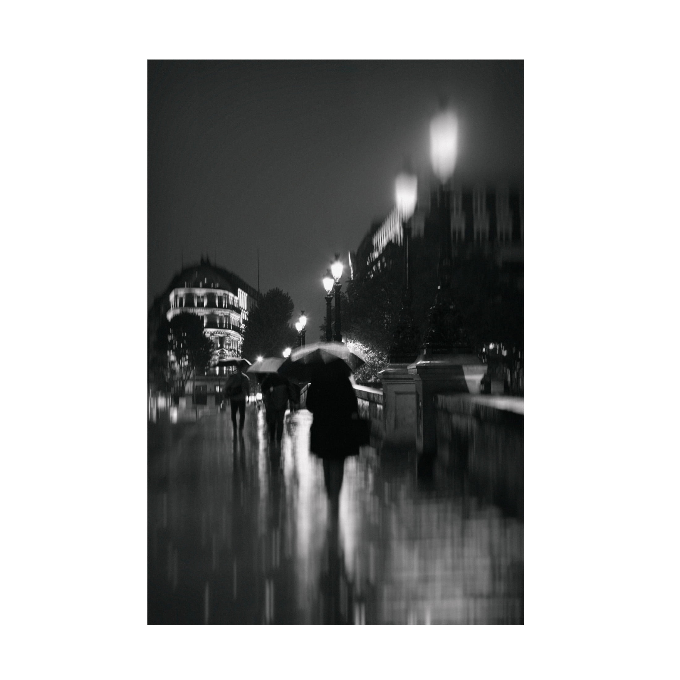 Canvas Wall Art - Carina Okula 'Paris in The Rain' Wall Art for Living Room, Bedroom, or Office Décor by Trademark Fine Art - 22 x 32 Inches