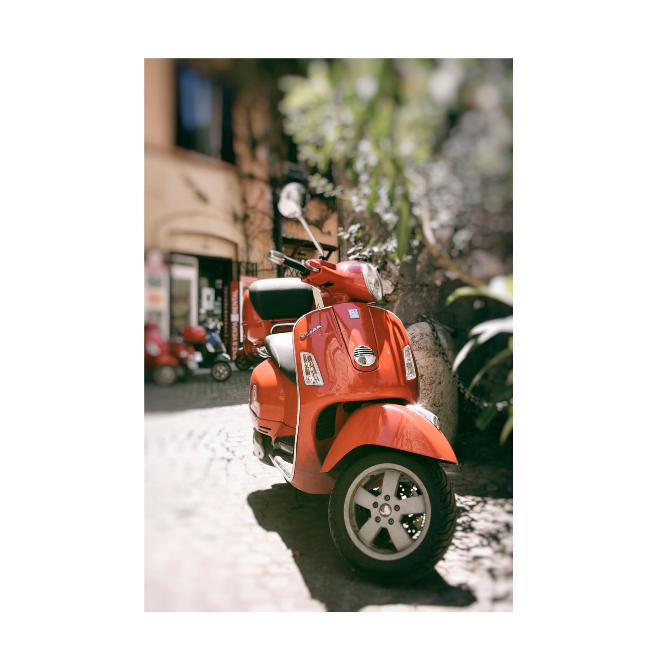 Canvas Wall Art - Carina Okula 'When in Rome Ride A Vespa' Wall Art for Living Room, Bedroom, or Office Décor by Trademark Fine Art - 16 x 24 Inches
