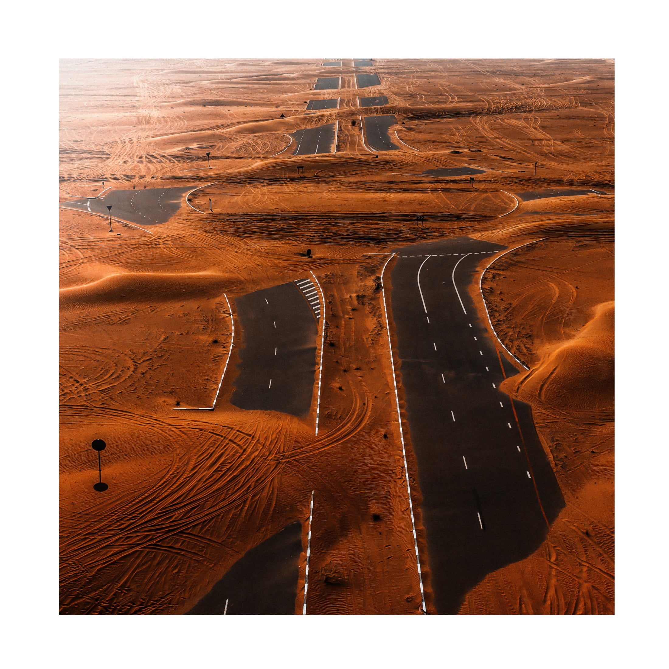 Canvas Wall Art - Carmine Chiriaco 'Dubai Desert' Wall Art for Living Room, Bedroom, or Office Décor by Trademark Fine Art - 18 x 18 Inches