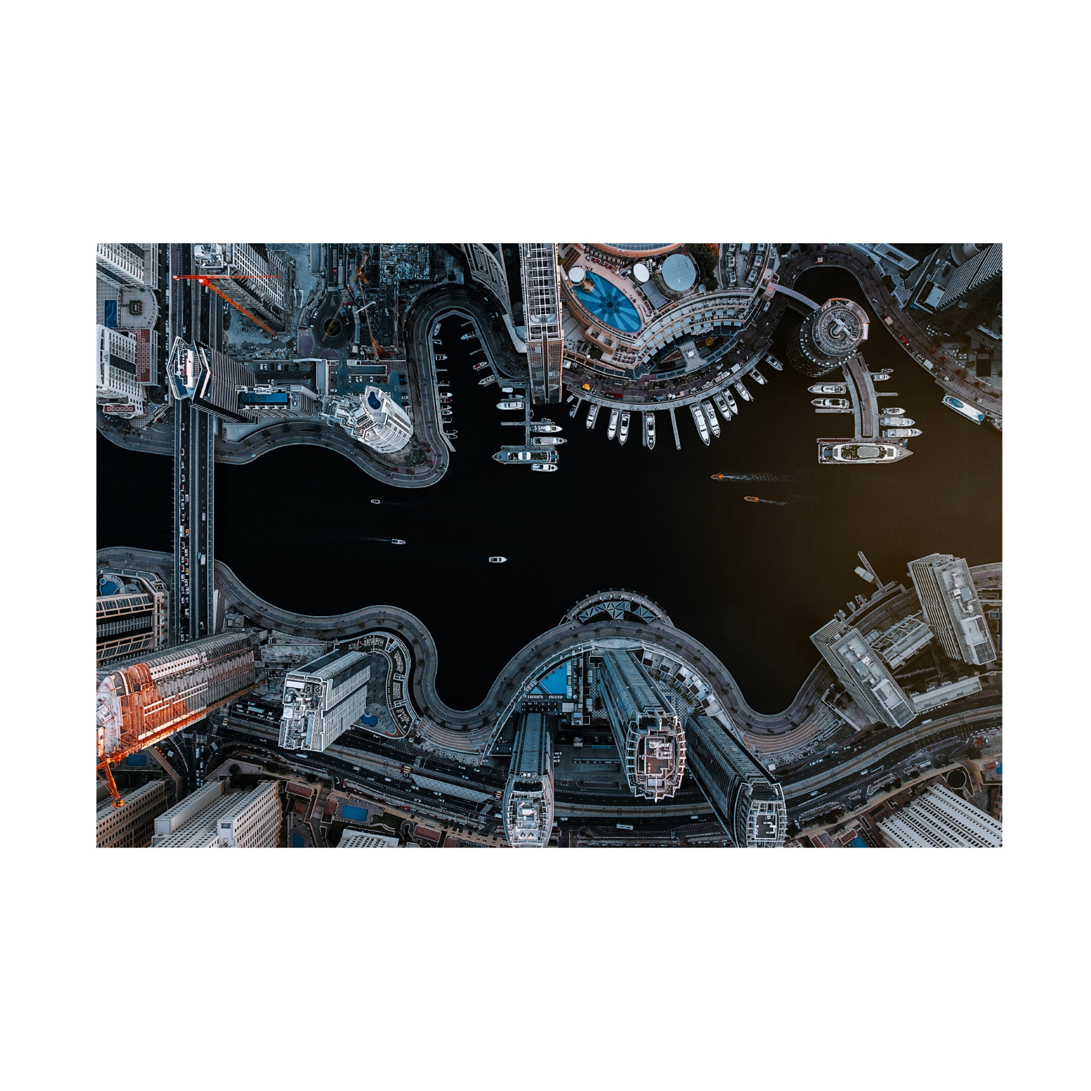 Canvas Wall Art - Carmine Chiriaco 'Dubai Marina 2' Wall Art for Living Room, Bedroom, or Office D?cor by Trademark Fine Art - 32 x 22 Inches