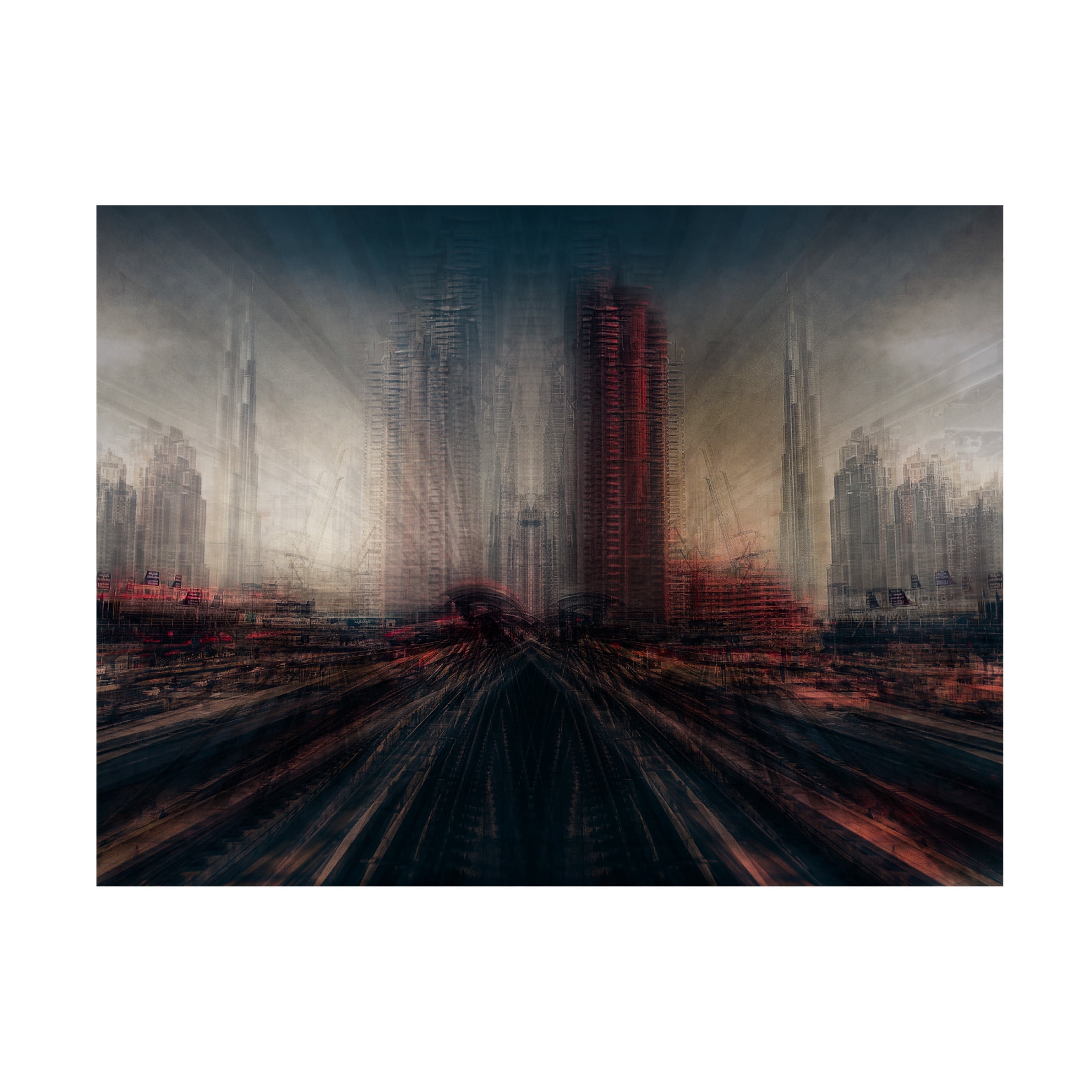 Canvas Wall Art - Carmine Chiriaco 'Dubai Station' Wall Art for Living Room, Bedroom, or Office Décor by Trademark Fine Art - 47 x 35 Inches