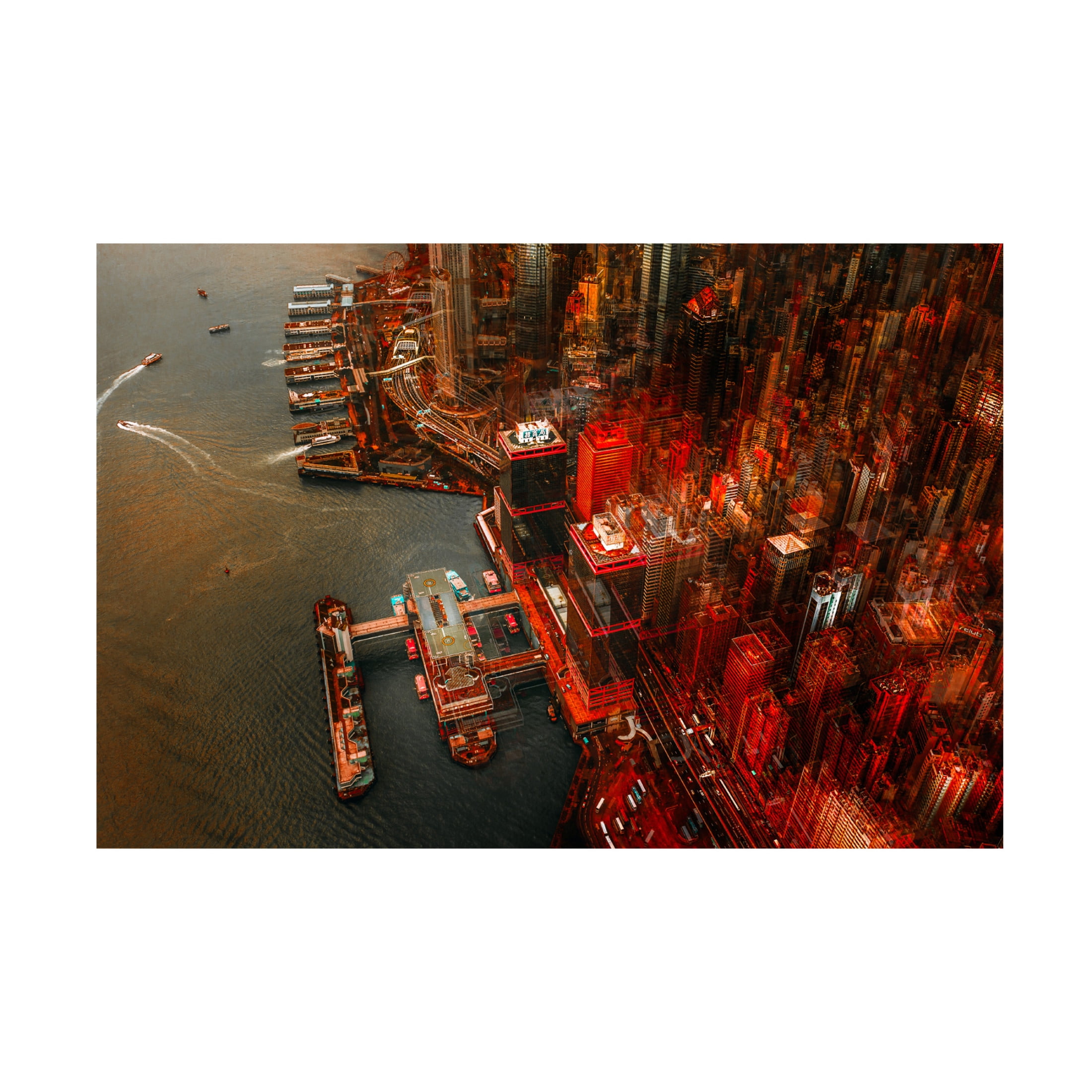 Canvas Wall Art - Carmine Chiriaco 'Hk' Wall Art for Living Room, Bedroom, or Office Décor by Trademark Fine Art - 32 x 22 Inches