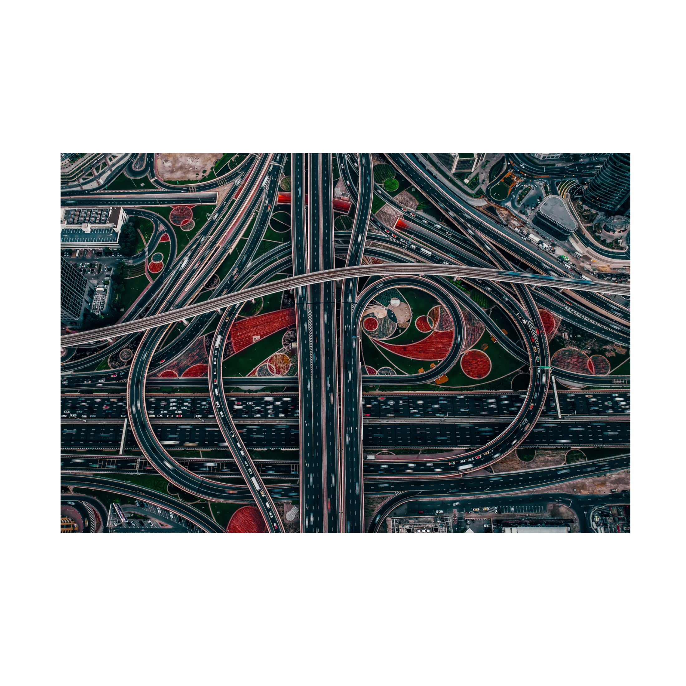 Canvas Wall Art - Carmine Chiriaco 'Urban Labyrinth' Wall Art for Living Room, Bedroom, or Office Décor by Trademark Fine Art - 32 x 22 Inches
