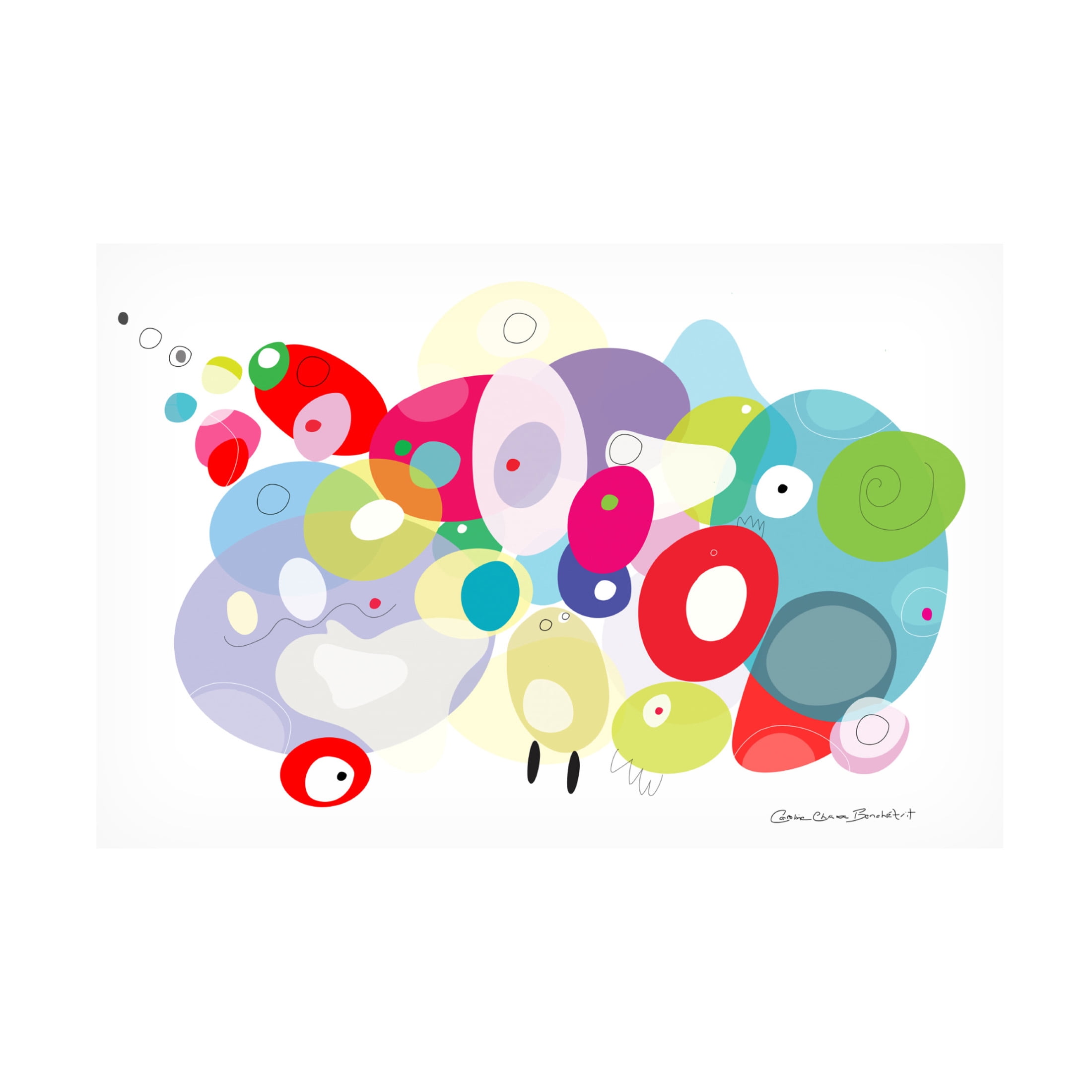 Canvas Wall Art - Caroline Benchétrit 'Family' Wall Art for Living Room, Bedroom, or Office Décor by Trademark Fine Art - 24 x 16 Inches