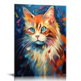 thumbnail image 1 of Canvas Wall Art Cat Canvas Wall Art Cat Dog Canvas Print Artwork Wall Art Paintings Modern Picture Print for Living Room Dinning Room Bedroom Bathroom Home Decor, 1 of 4