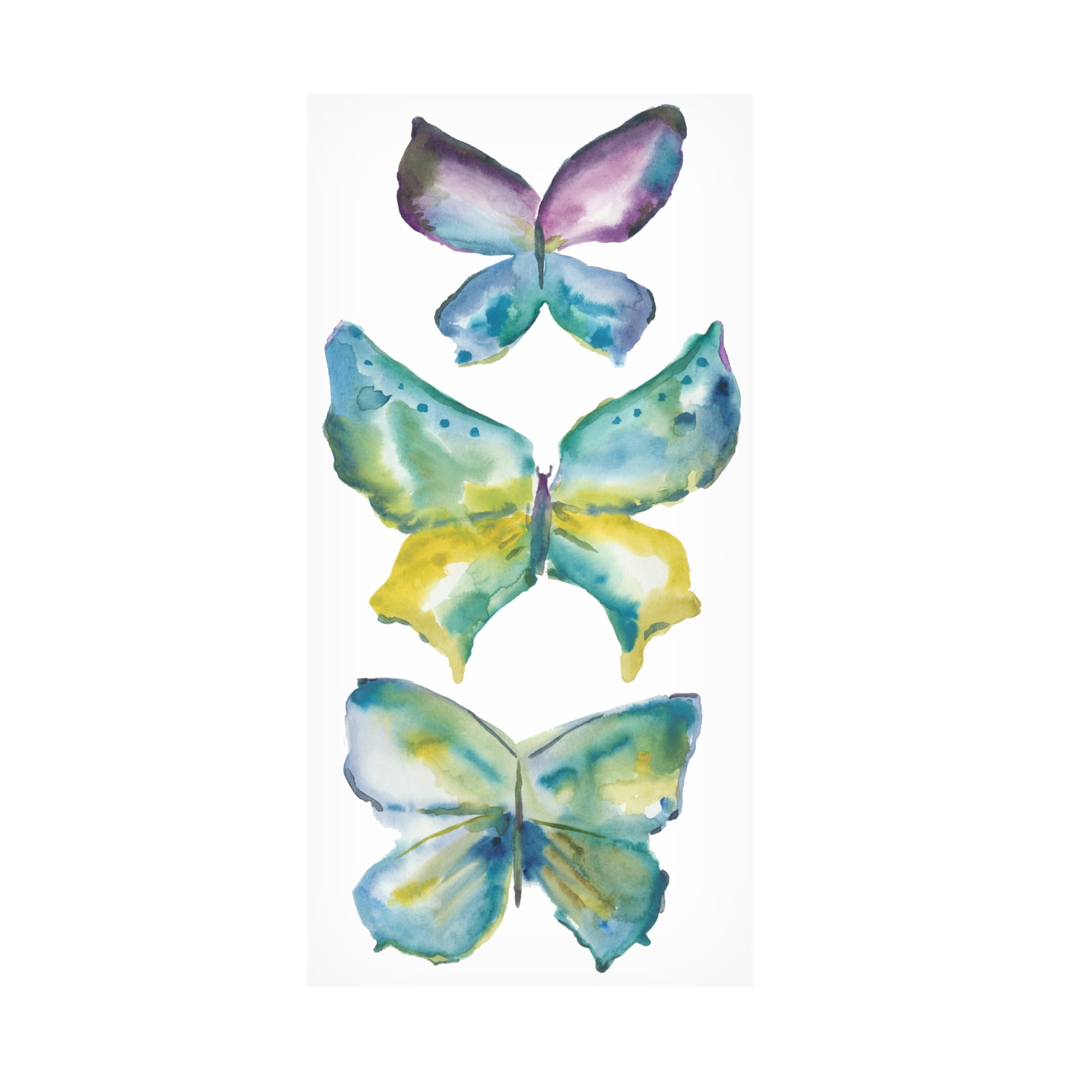 Canvas Wall Art - Chariklia Zarris 'Jeweled Butterflies III' Wall Art for Living Room, Bedroom, or Office Décor by Trademark Fine Art - 16 x 32 Inches