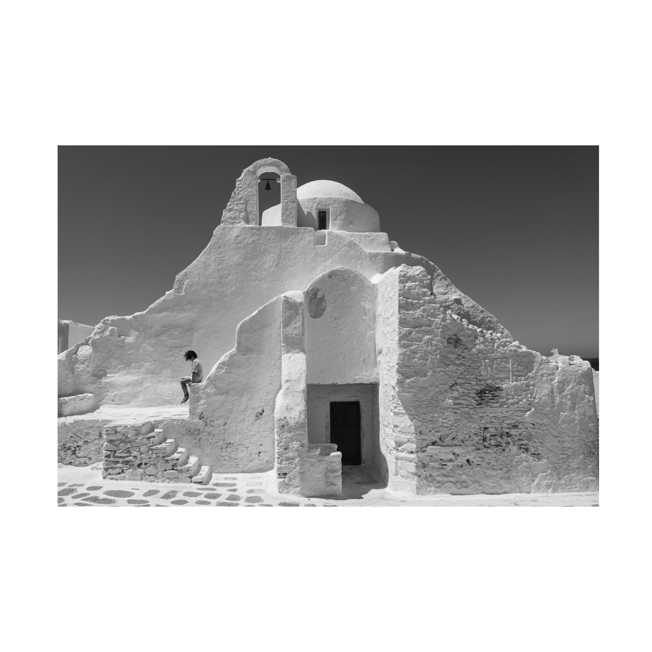 Canvas Wall Art - Charles Cho 'Paraportiani Mykonos Greece' Wall Art for Living Room, Bedroom, or Office D?cor by Trademark Fine Art - 47 x 30 Inches