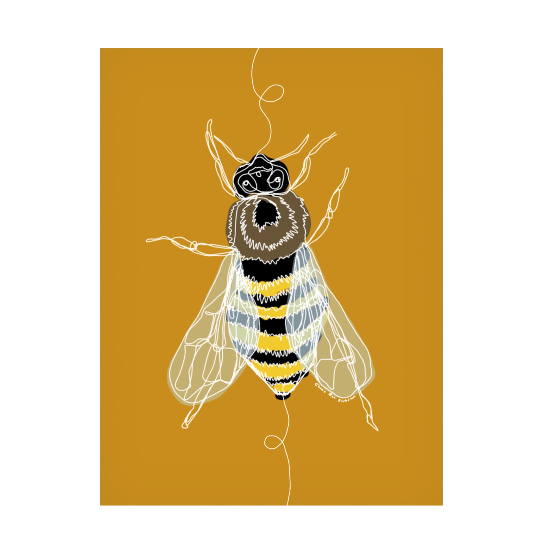 Canvas Wall Art - Cherie Roe Dirksen 'Honey Bee' Wall Art for Living Room, Bedroom, or Office Décor by Trademark Fine Art - 24 x 32 Inches