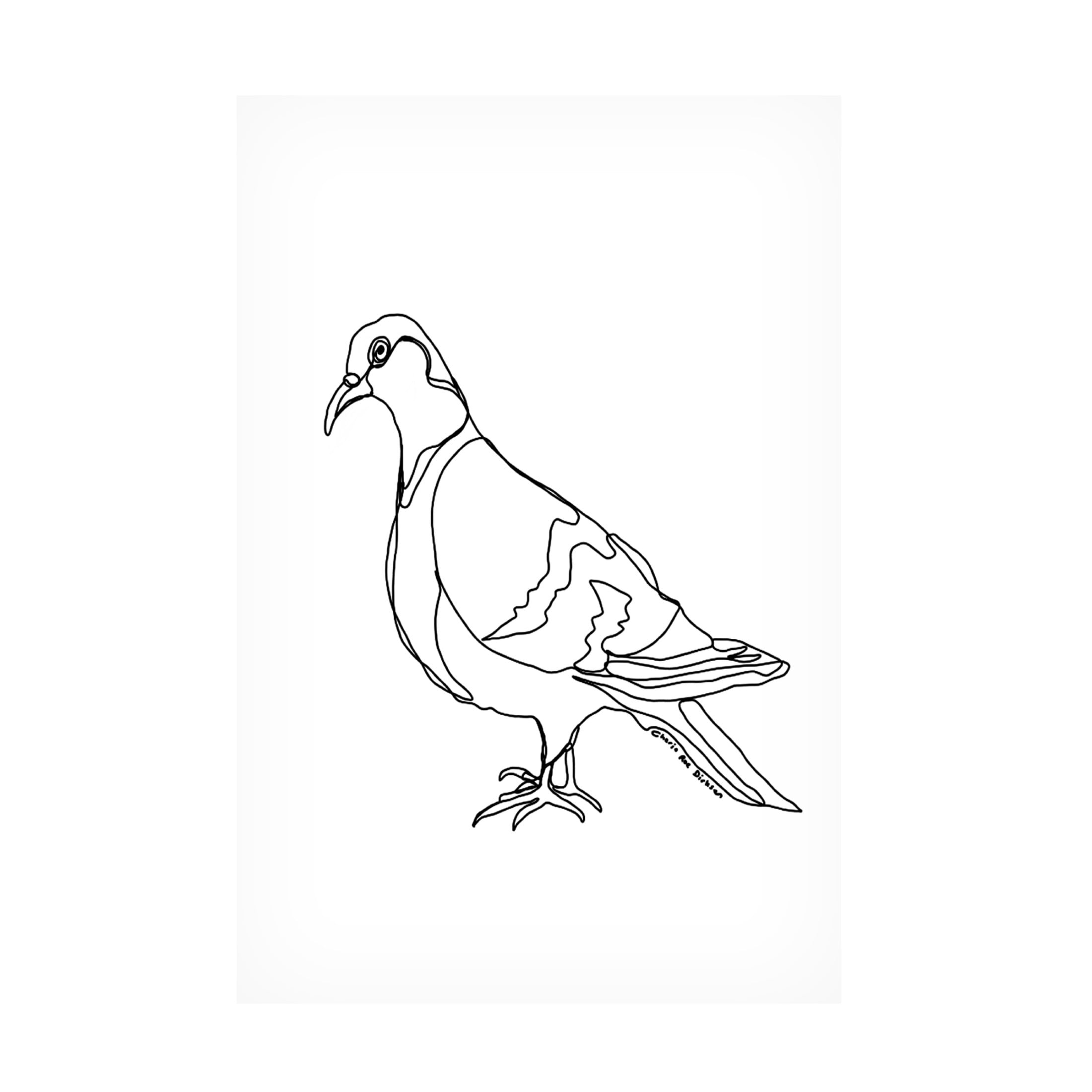 Canvas Wall Art - Cherie Roe Dirksen 'Pigeon' Wall Art for Living Room, Bedroom, or Office Décor by Trademark Fine Art - 16 x 24 Inches