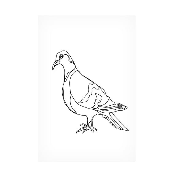 Canvas Wall Art - Cherie Roe Dirksen 'Pigeon' Wall Art for Living Room, Bedroom, or Office Décor by Trademark Fine Art - 22 x 32 Inches