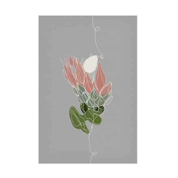 Canvas Wall Art - Cherie Roe Dirksen 'Pink King Protea' Wall Art for Living Room, Bedroom, or Office Décor by Trademark Fine Art - 12 x 19 Inches