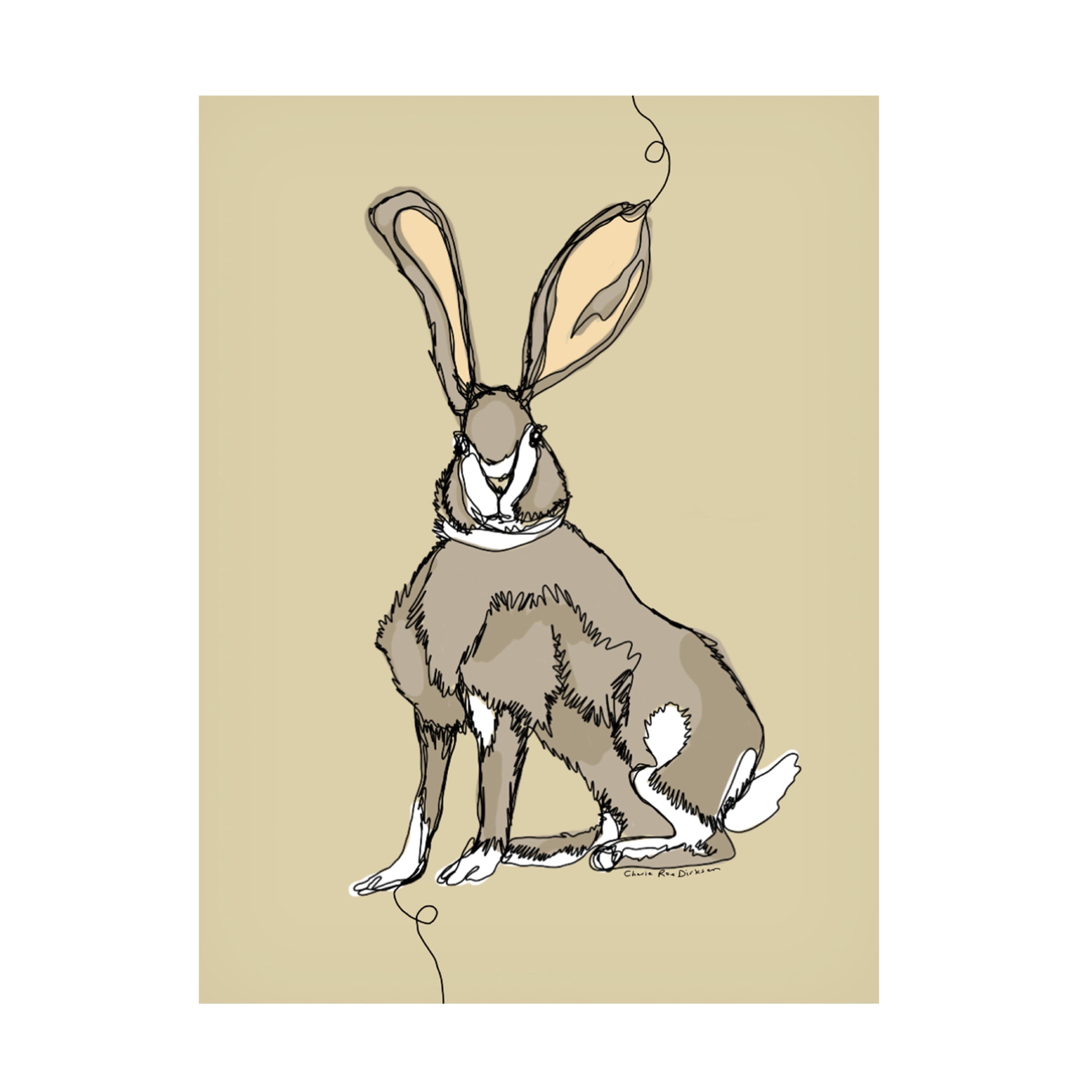 Canvas Wall Art - Cherie Roe Dirksen 'Rabbit' Wall Art for Living Room, Bedroom, or Office Décor by Trademark Fine Art - 24 x 32 Inches