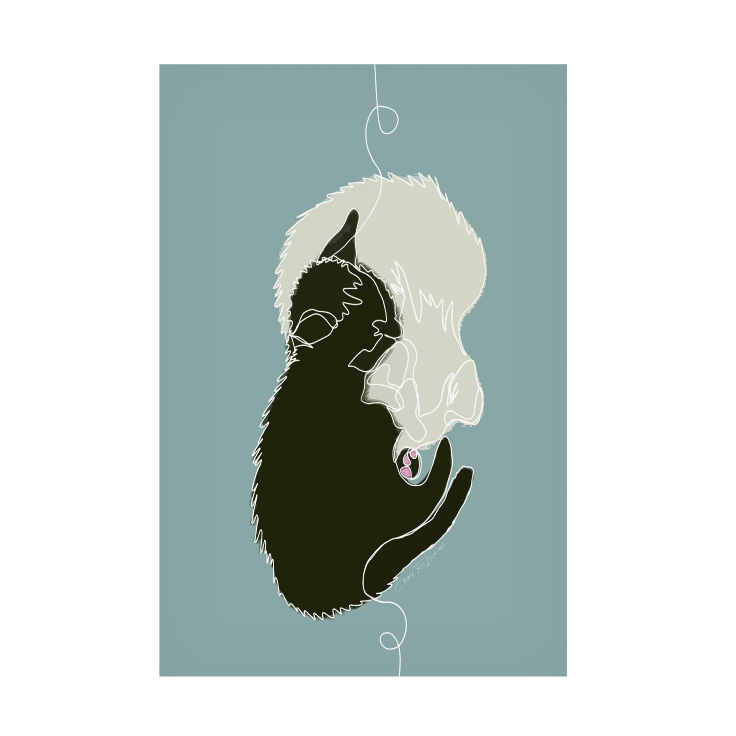 Canvas Wall Art - Cherie Roe Dirksen 'Yin Yang Kittens' Wall Art for Living Room, Bedroom, or Office DÃ©cor by Trademark Fine Art - 30 x 47 Inches