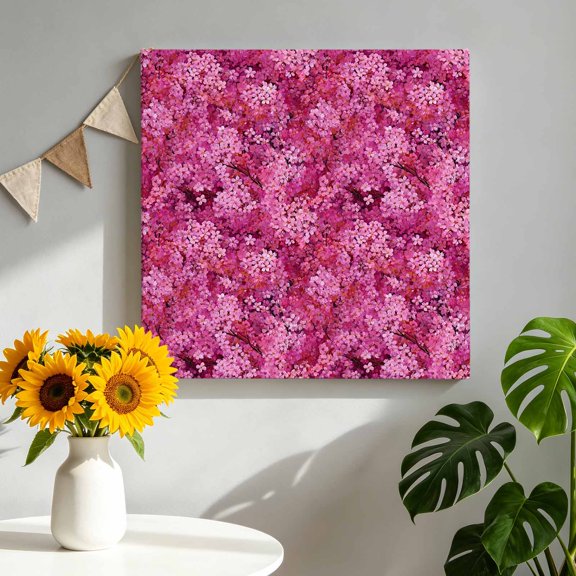 Canvas Wall Art Cherry Blossoms Canvas Art Print Modern Abstract Art Pink Cherry Oil Painting Pictures Wall Decor for Living Room Bedroom Artwork Decorations Stretched Framed Ready to Hang 8"x8"