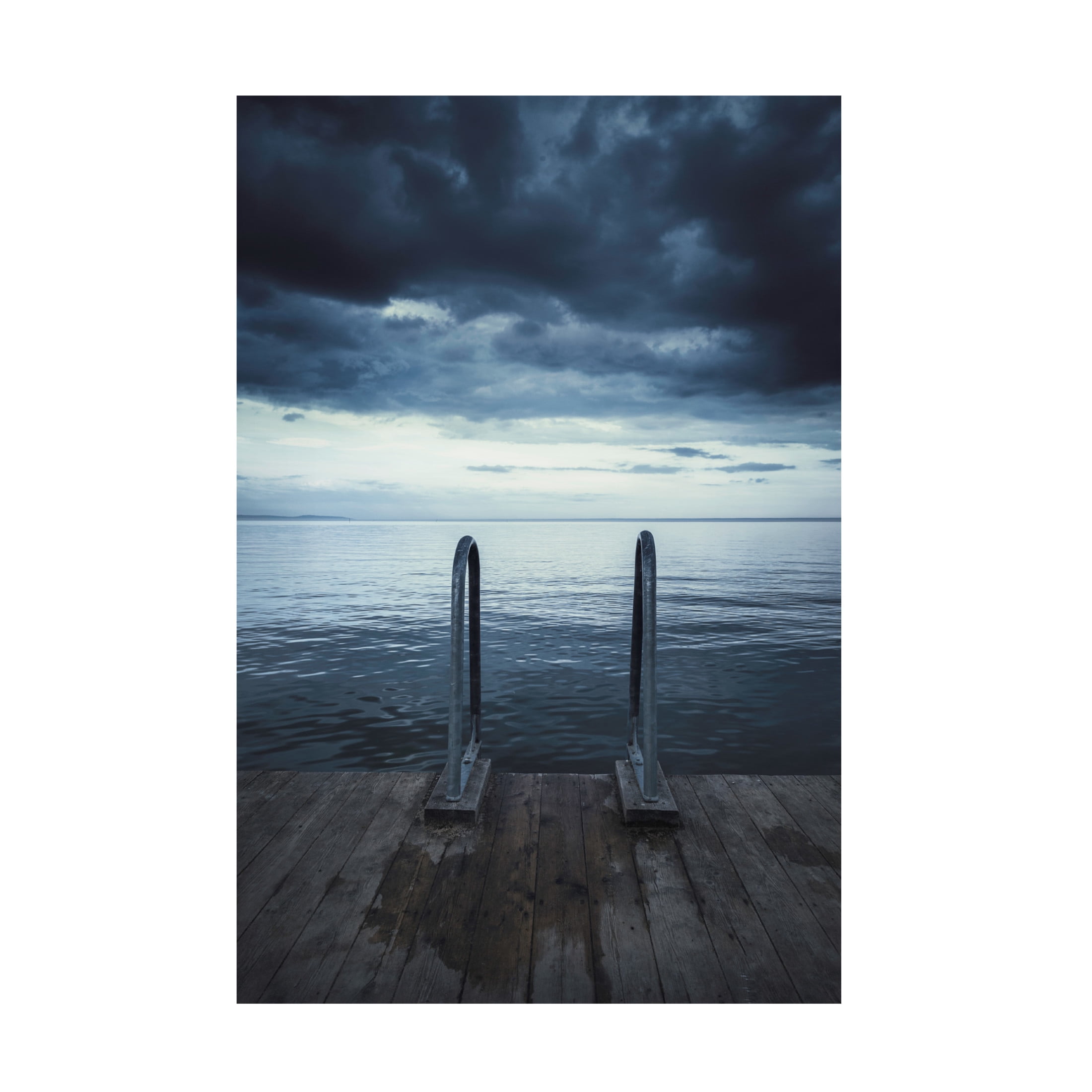 Canvas Wall Art - Christian Lindsten 'Moody Jetty' Wall Art for Living Room, Bedroom, or Office D?cor by Trademark Fine Art - 30 x 47 Inches