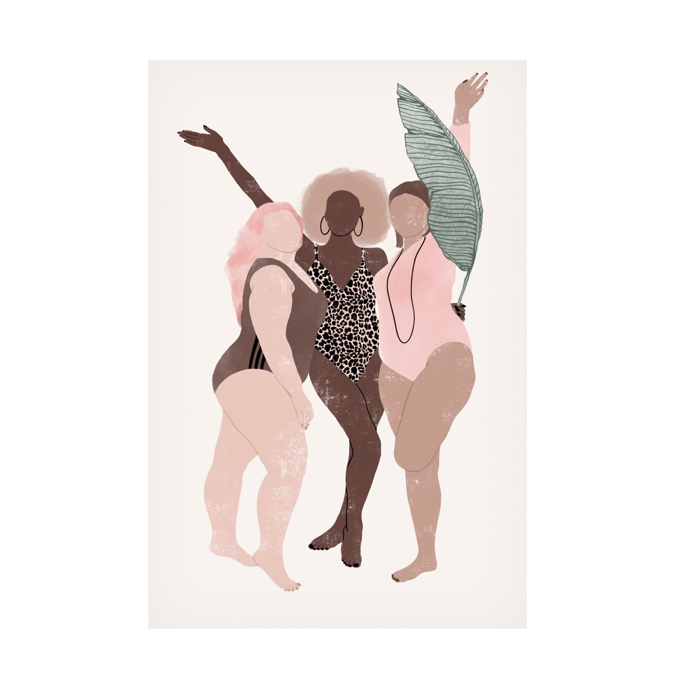 Canvas Wall Art - Christina Palm 'Femme Safari Nr 5' Wall Art for Living Room, Bedroom, or Office Décor by Trademark Fine Art - 12 x 19 Inches
