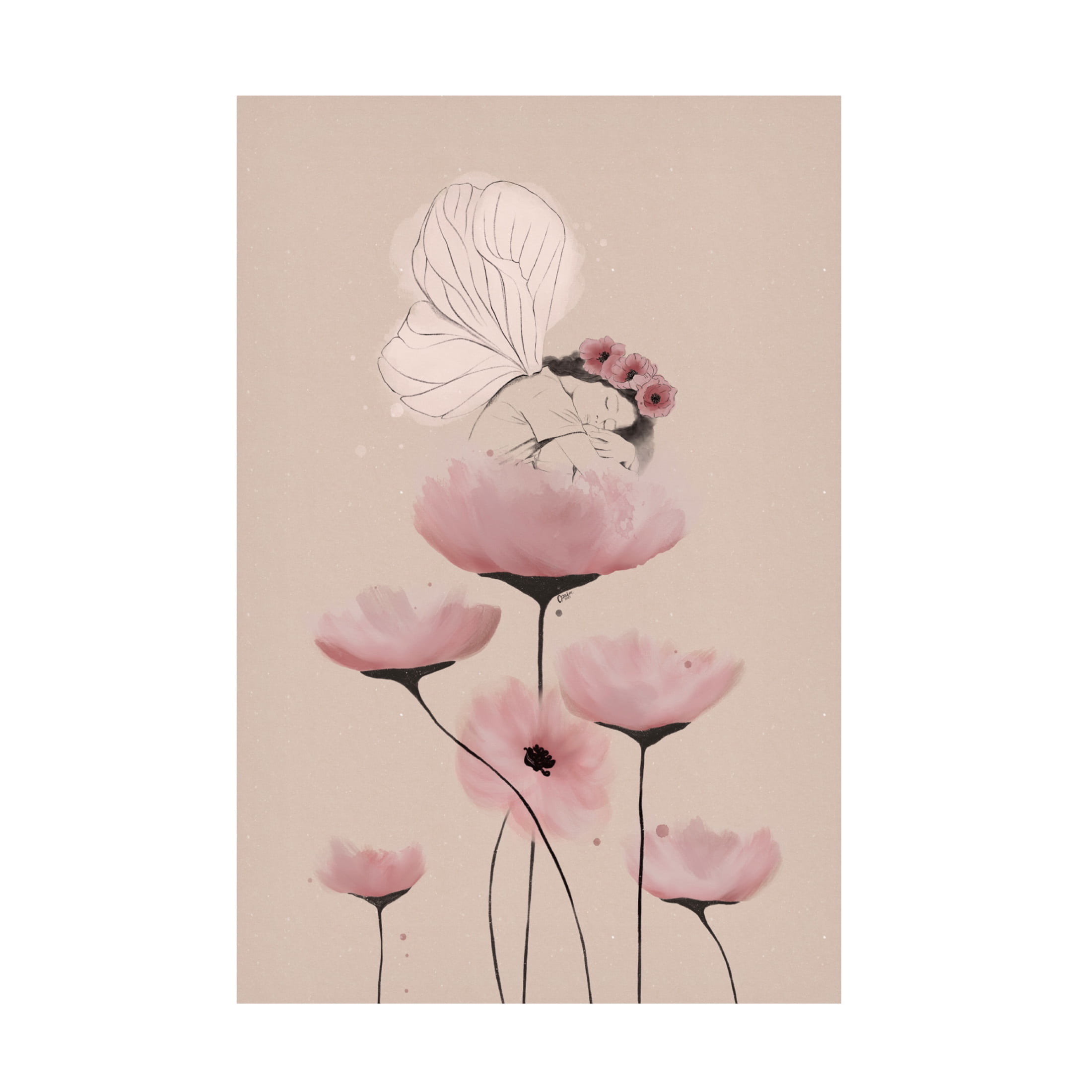 Canvas Wall Art - Christina Palm 'Valentina' Wall Art for Living Room, Bedroom, or Office Décor by Trademark Fine Art - 22 x 32 Inches
