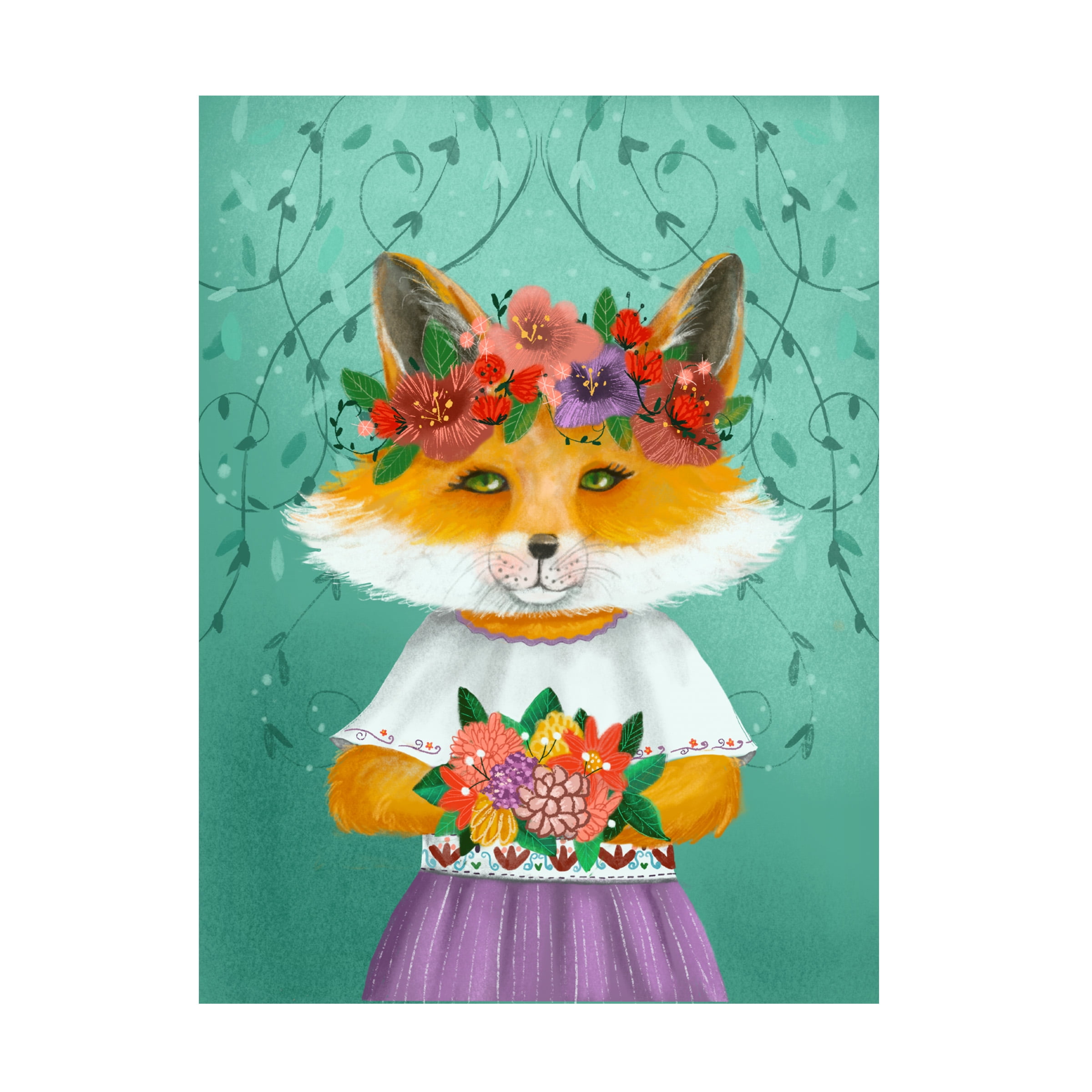 Canvas Wall Art - Christine Rotolo 'Animal Personality 1' Wall Art for Living Room, Bedroom, or Office DÃ©cor by Trademark Fine Art - 18 x 24 Inches